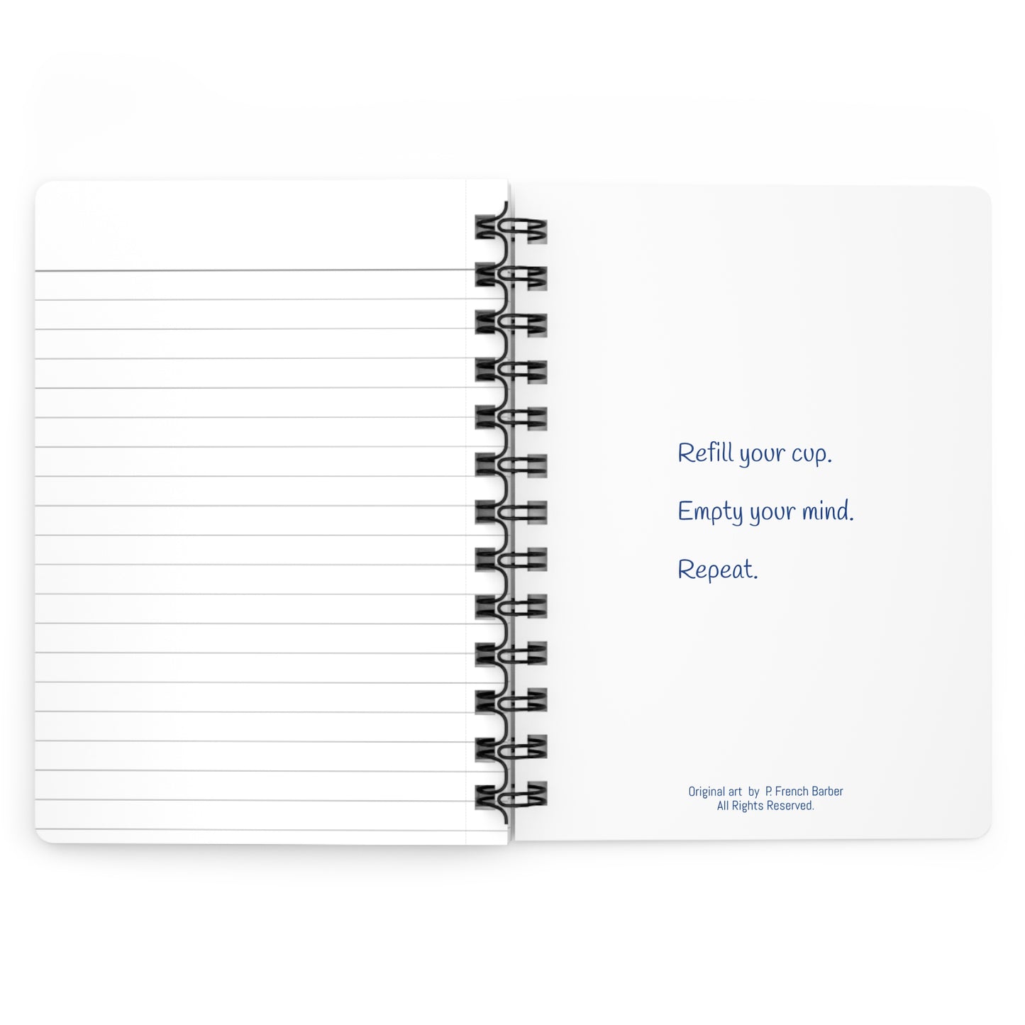 Cup of Joy Journal – Faith-Inspired Notebook with Psalm 23:5 and Original Mug Artwork by P. French Barber