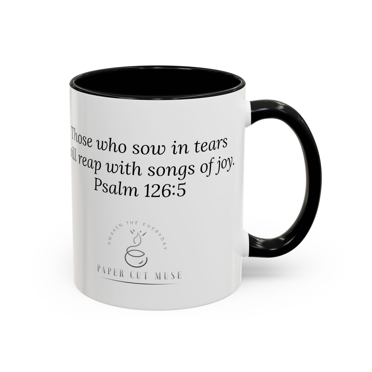 Faithful Harvest Mug – Psalm 126:5 Scripture | Cotton Field Artwork by P. French Barber | Faith-Based Ceramic Coffee Cup