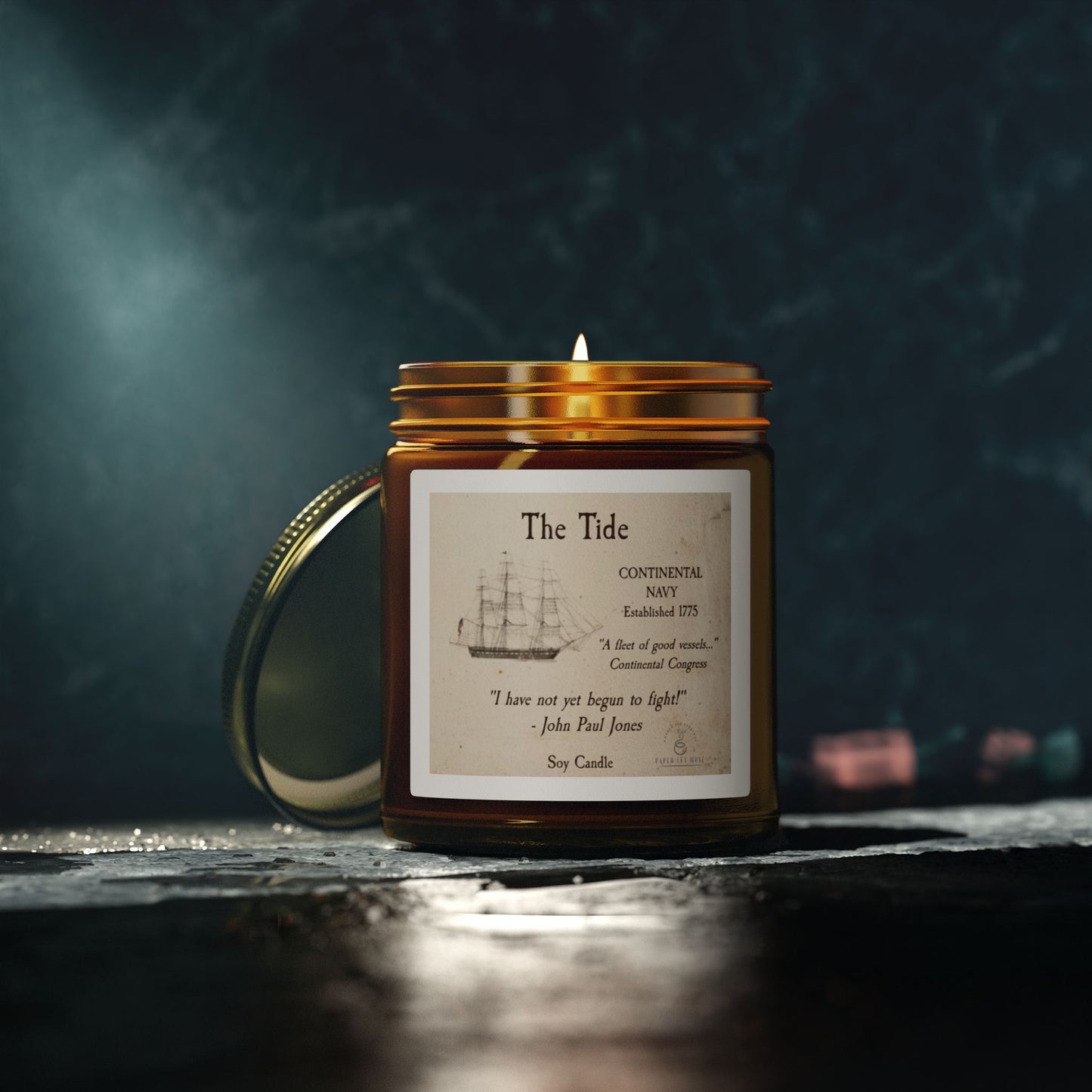 The Tide – Continental Navy Soy Candle America 250 Collection Paper Cut Muse