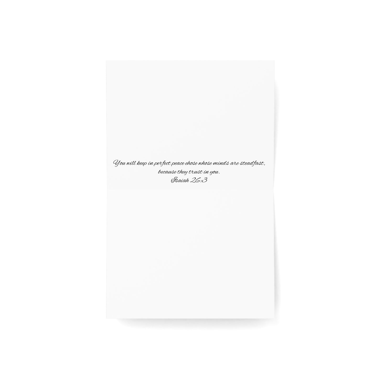 Perfect Peace Greeting Card – Isaiah 26:3 Scripture  Pastel Landscape by P. French Barber