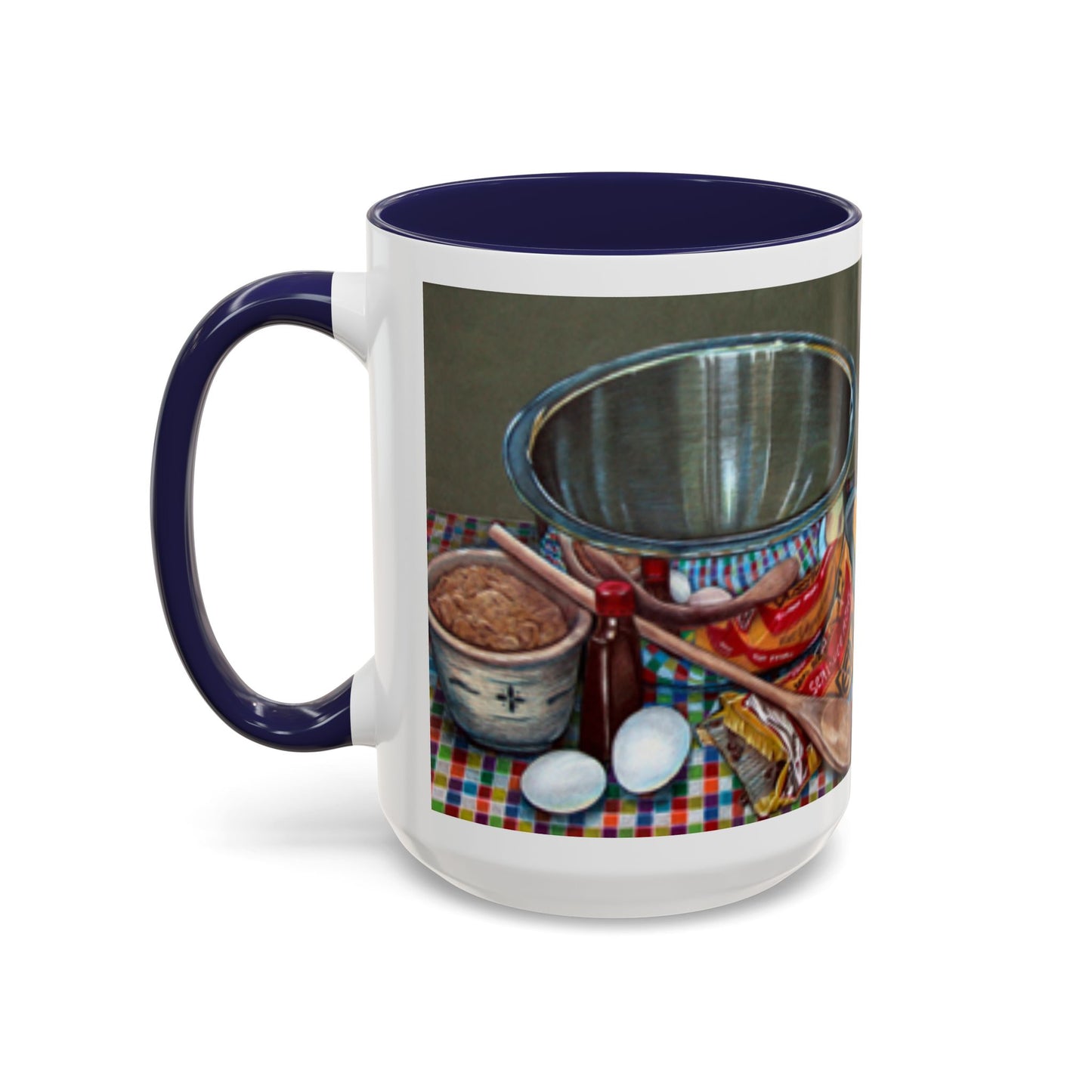 Stirred with Love Mug – Colossians 3:17 Scripture | Original Kitchen Illustration by P. French Barber | Faith-Based Ceramic Cup