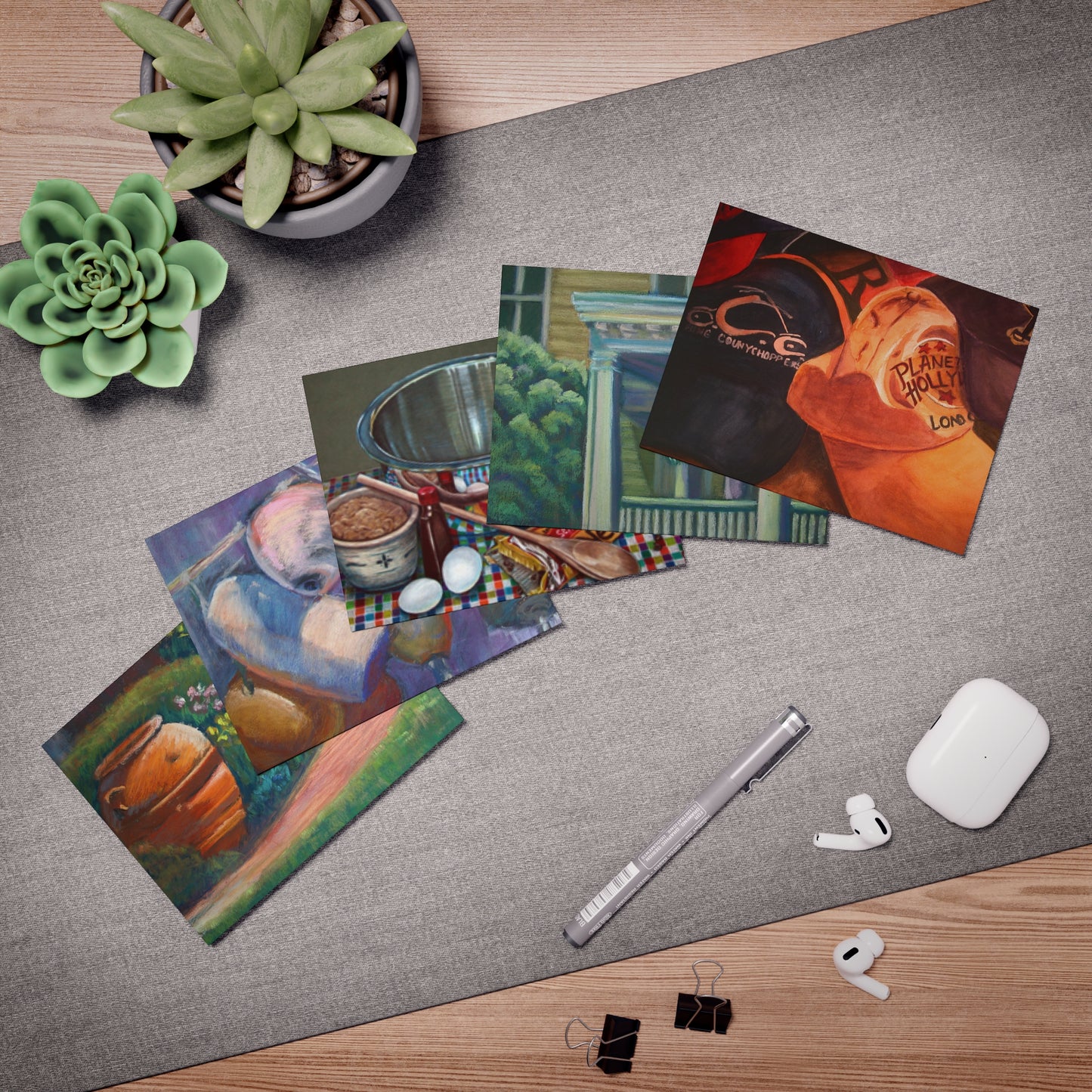 Christian Greeting Card Collection – 5 Designs with Scripture | Original Art by P. French Barber