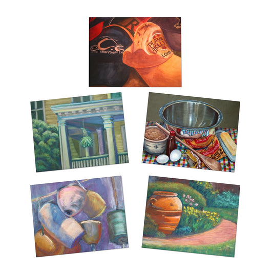 Christian Greeting Card Collection – 5 Designs with Scripture | Original Art by P. French Barber