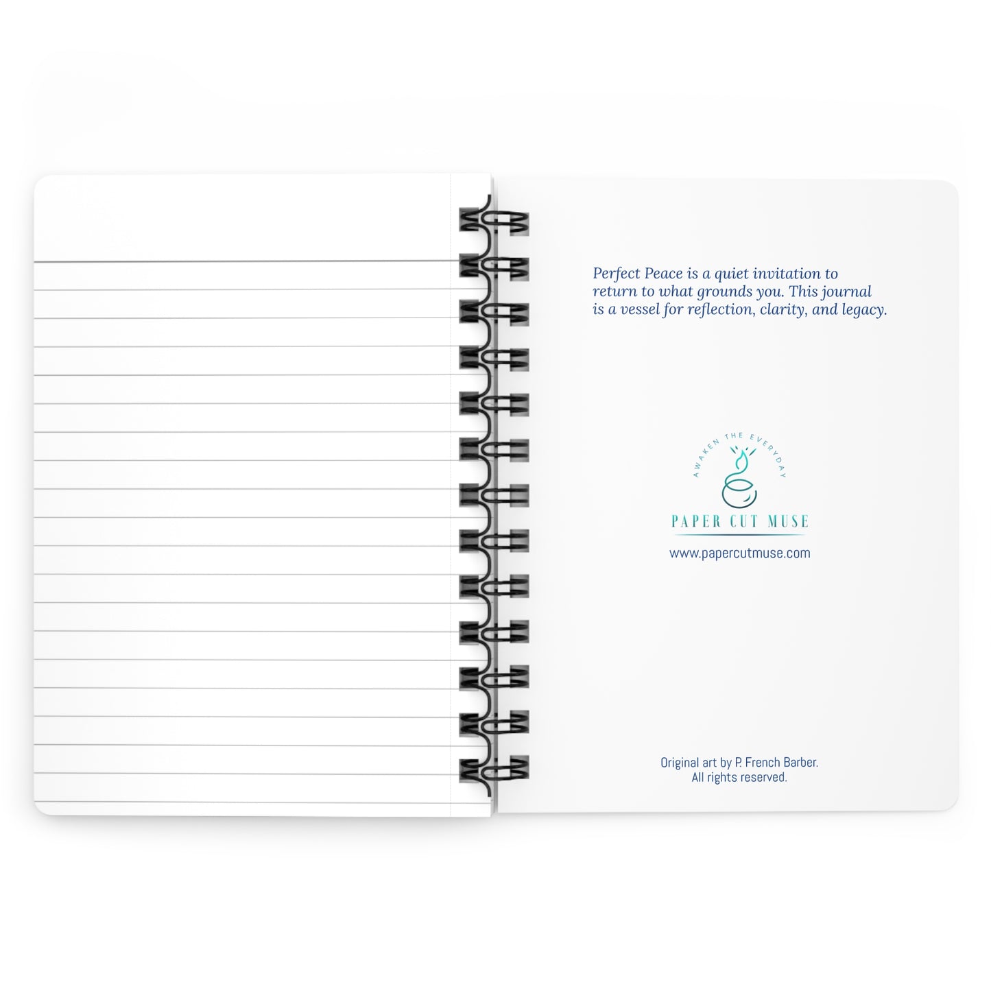 Perfect Peace Journal – “Step into Stillness”  Art by P. French Barber