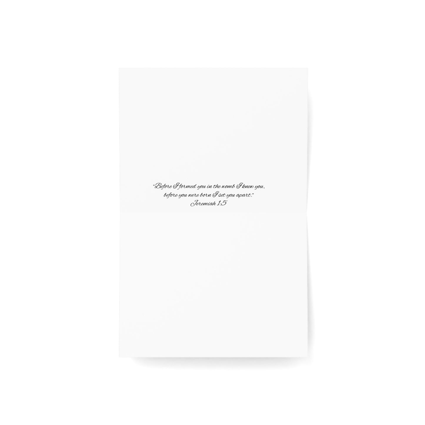 Worn and Known Greeting Card – Jeremiah 1:5 Scripture Original Art by P. French Barber