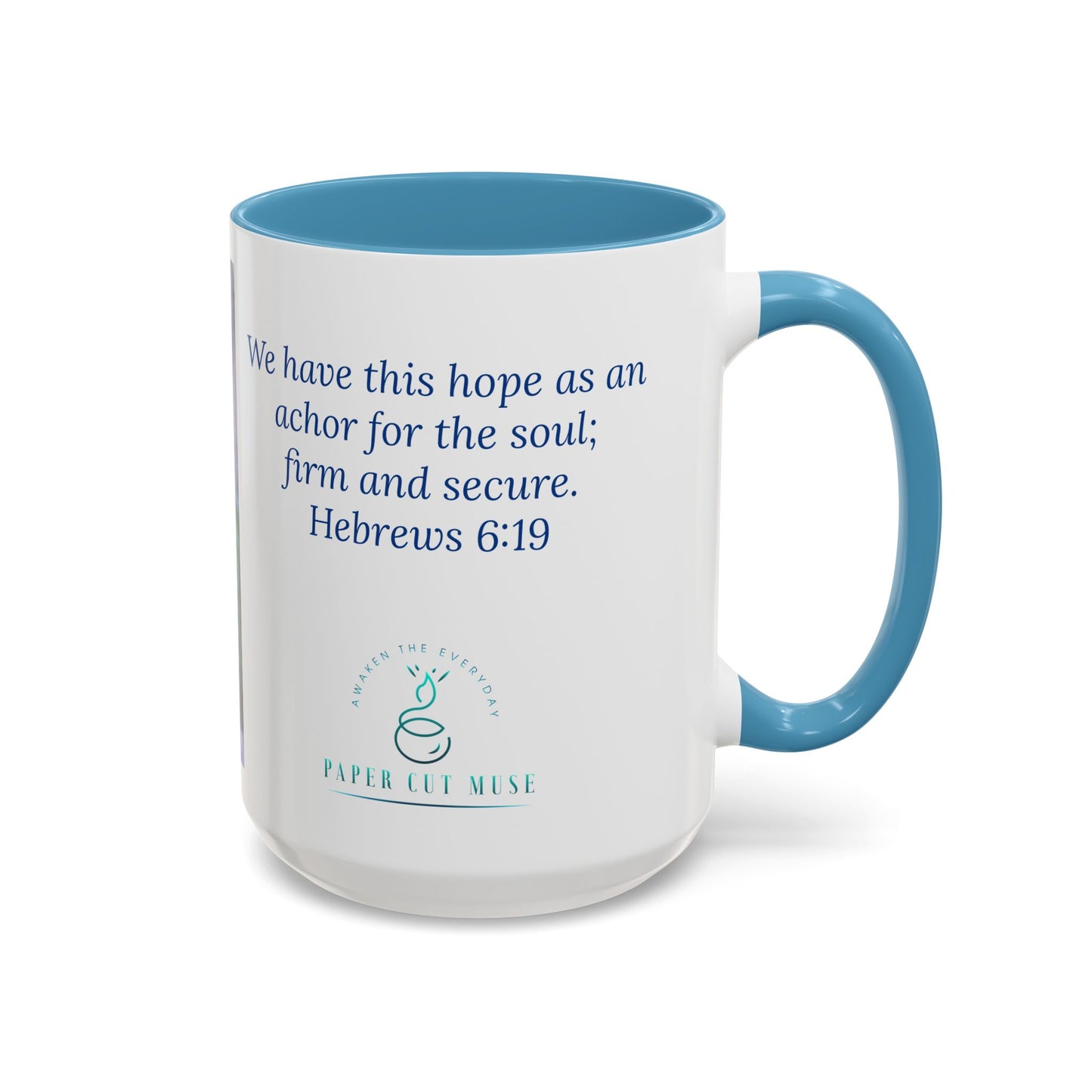 Anchor of Hope Mug – Hebrews 6:19 Scripture | Buoy Pastel Artwork by P. French Barber | Faith-Based Ceramic Cup