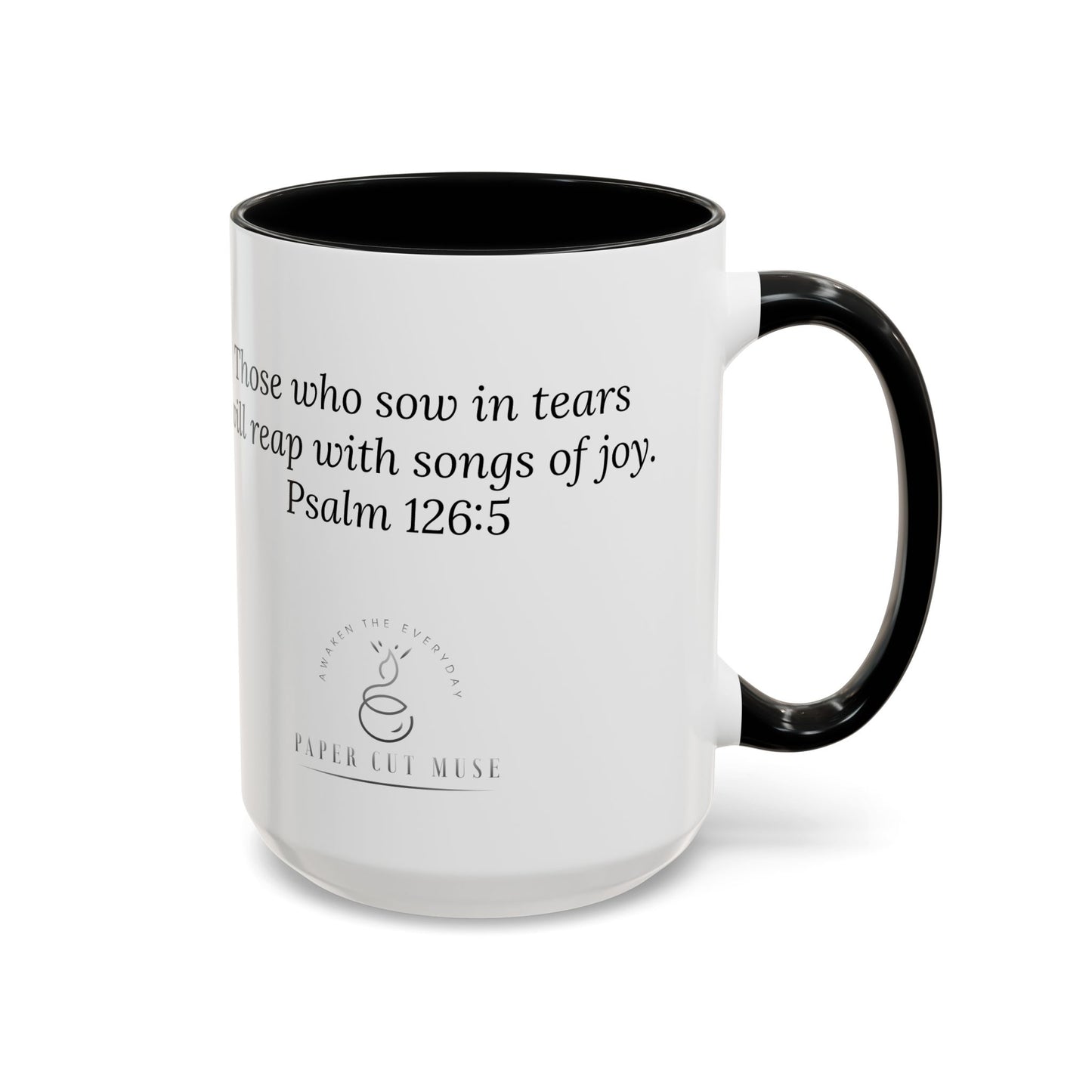 Faithful Harvest Mug – Psalm 126:5 Scripture | Cotton Field Artwork by P. French Barber | Faith-Based Ceramic Coffee Cup