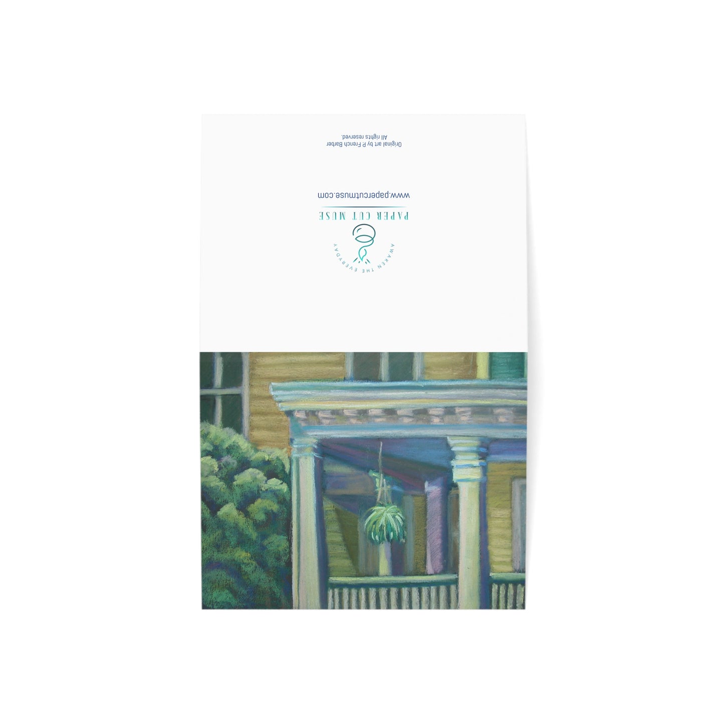 Dwelling Place Greeting Card – Psalm 90:1 Scripture Porch Pastel by P. French Barber