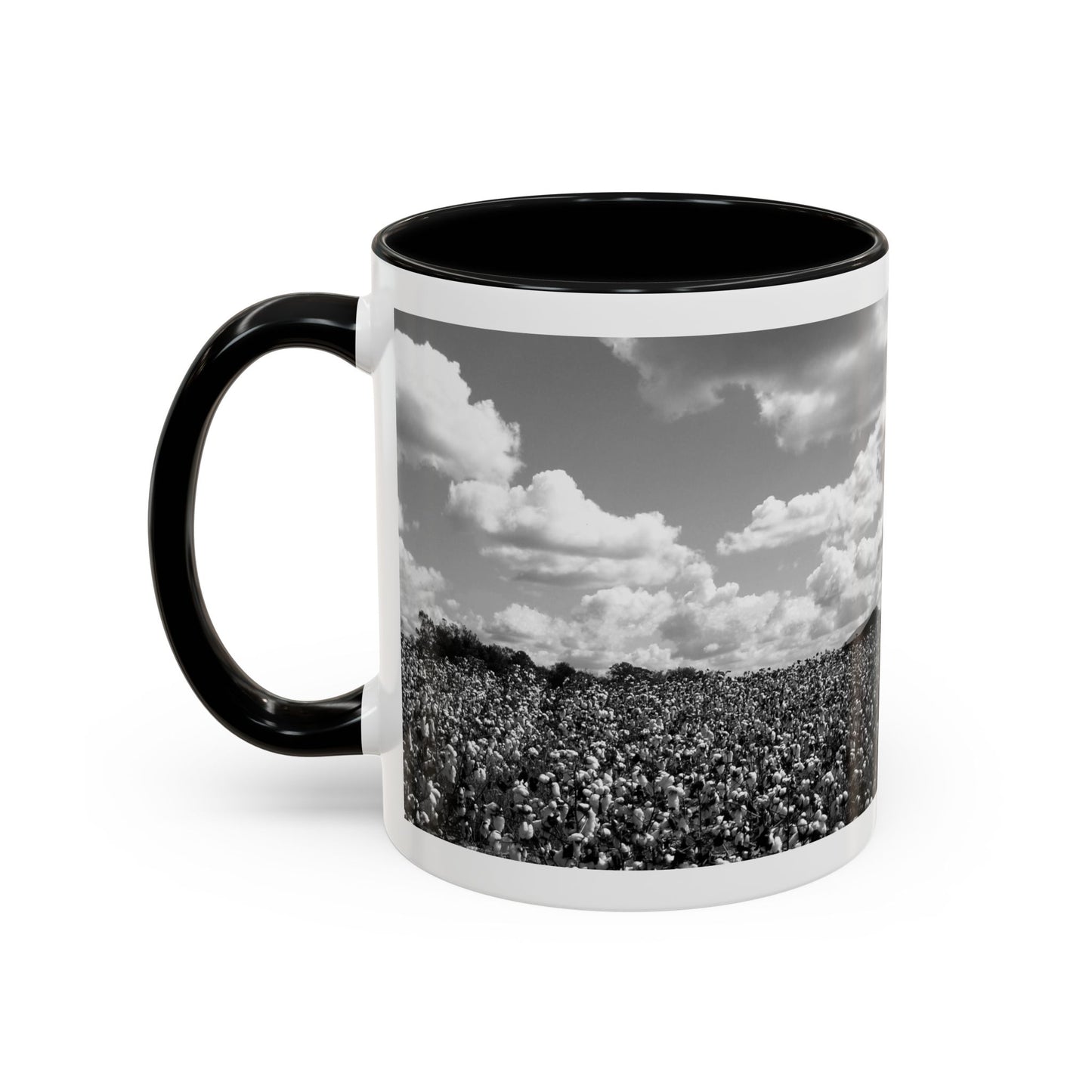 Faithful Harvest Mug – Psalm 126:5 Scripture | Cotton Field Artwork by P. French Barber | Faith-Based Ceramic Coffee Cup