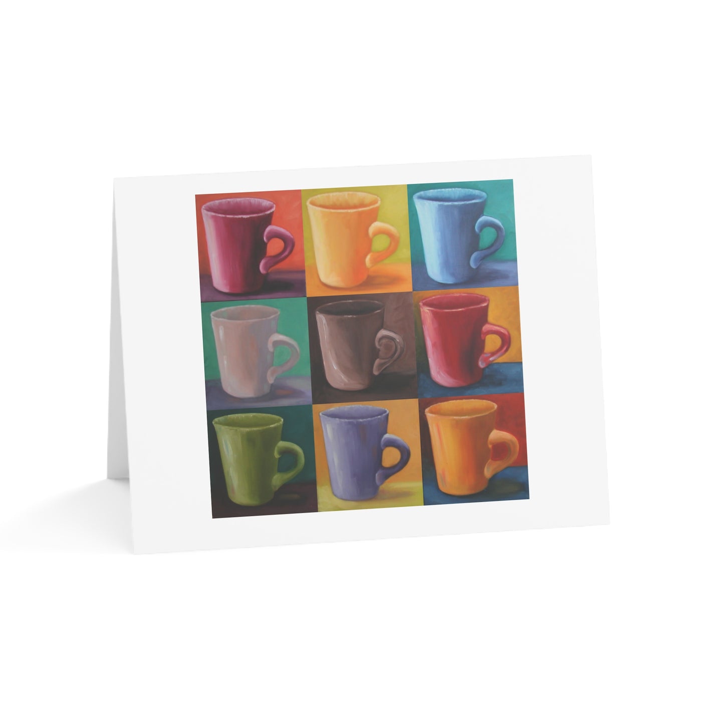 Cup of Joy Greeting Card – Psalm 23:5 Scripture Original Art by P. French Barber