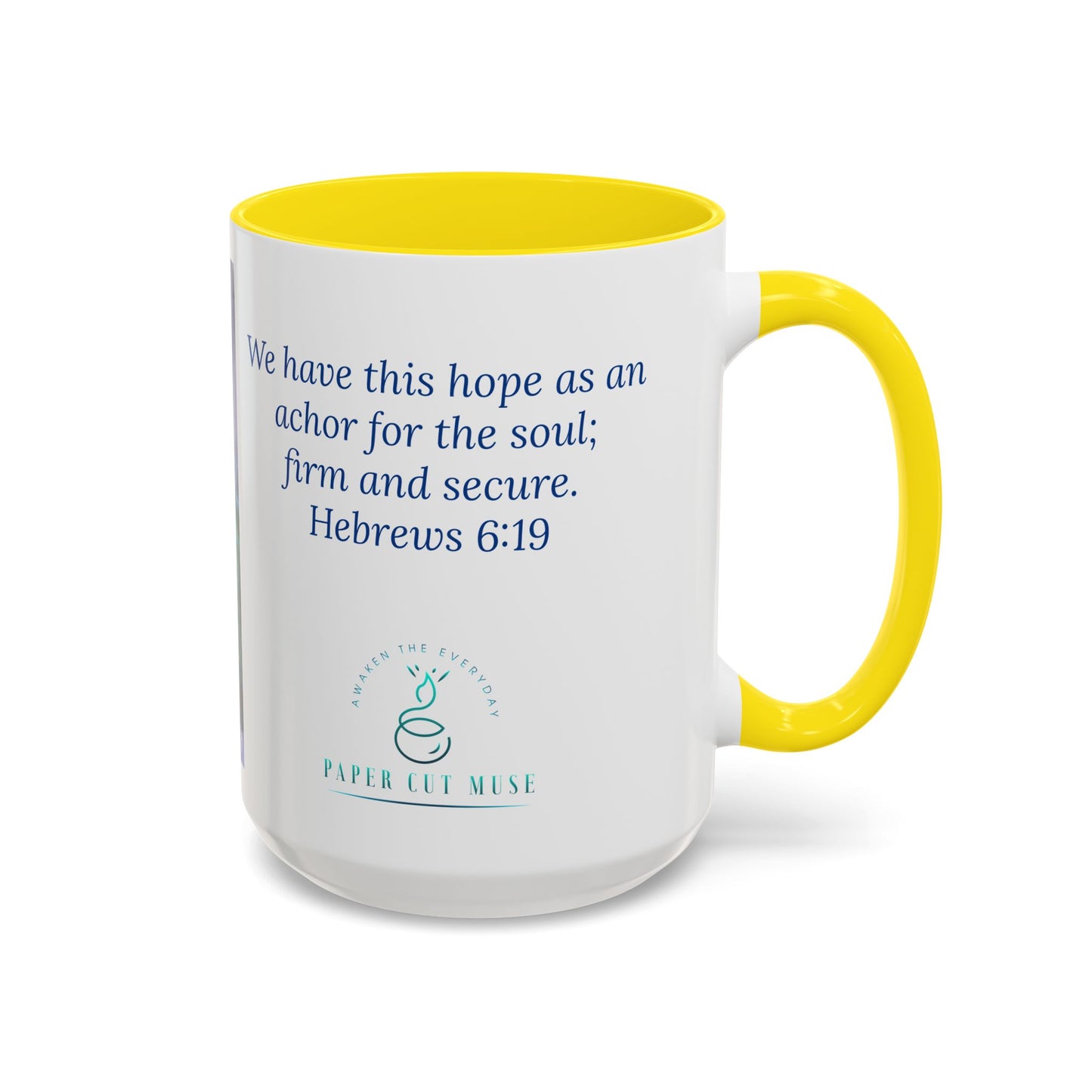Anchor of Hope Mug – Hebrews 6:19 Scripture | Buoy Pastel Artwork by P. French Barber | Faith-Based Ceramic Cup