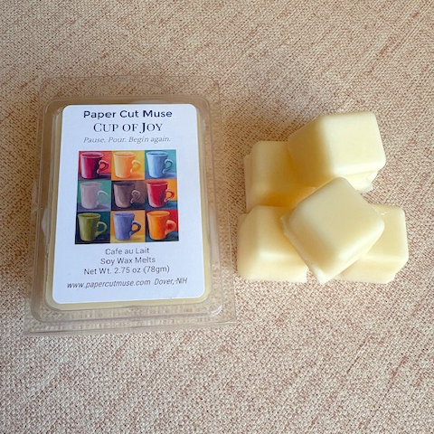 Cup of Joy Soy Wax Melts – Café au Lait Scent, 2.75 oz Clamshell