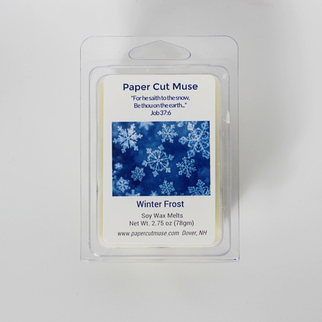 Winter Frost Soy Wax Melts – Winter Limited Release 2.75 oz Crisp Snow & Evergreen Scent 6-Piece Clamshell USA Made
