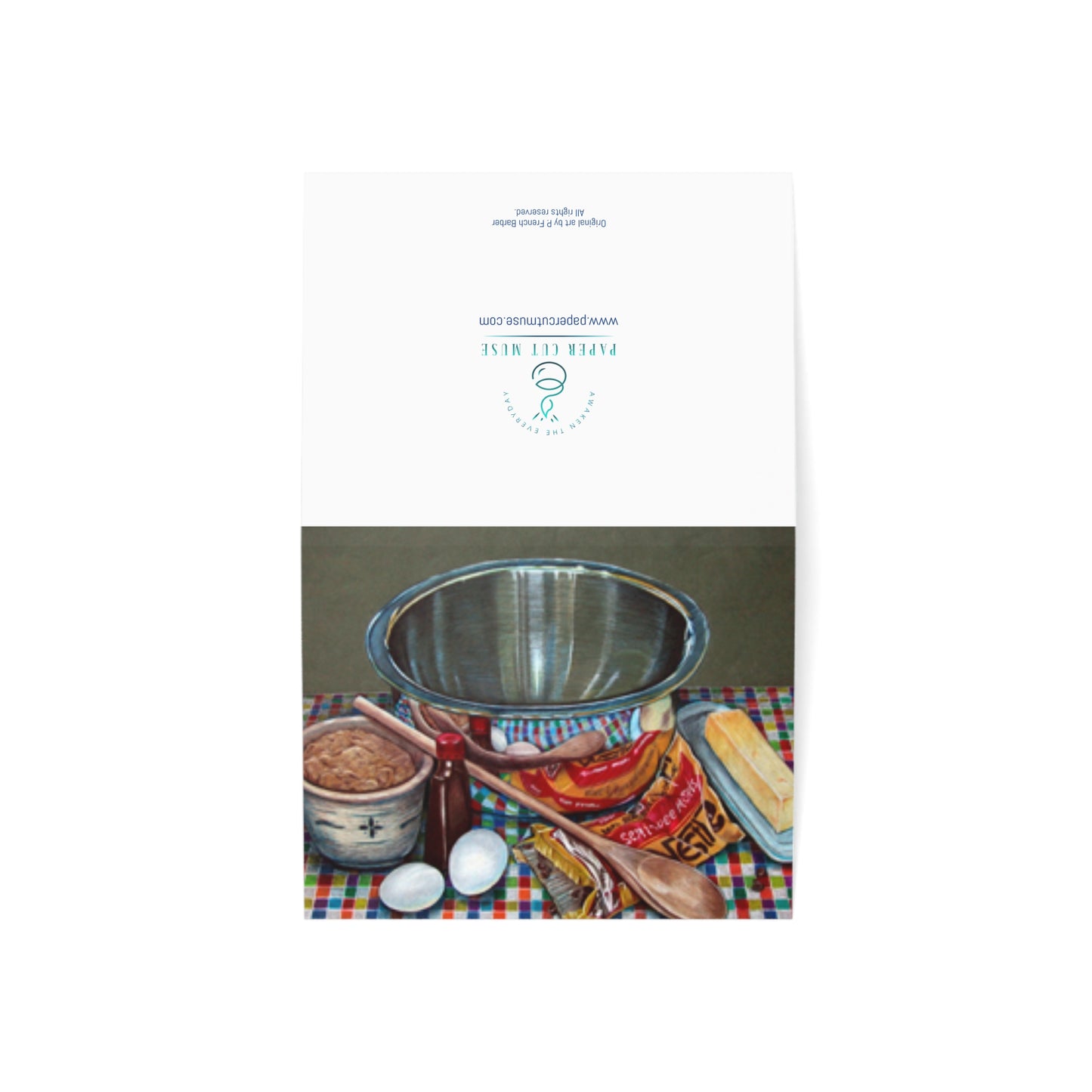 Stirred with Love Greeting Card – Colossians 3:17 Scripture  Kitchen Illustration by P. French Barber