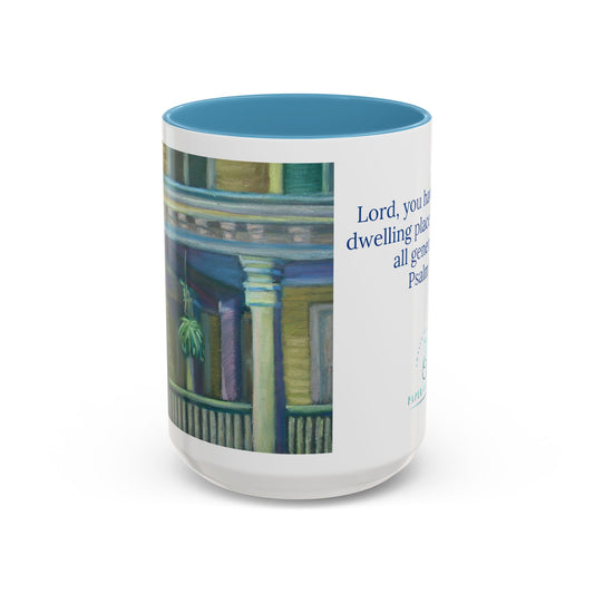 Dwelling Place Mug – Psalm 90:1 Scripture | Original Pastel Artwork by P. French Barber | Faith-Based Ceramic Coffee Cup