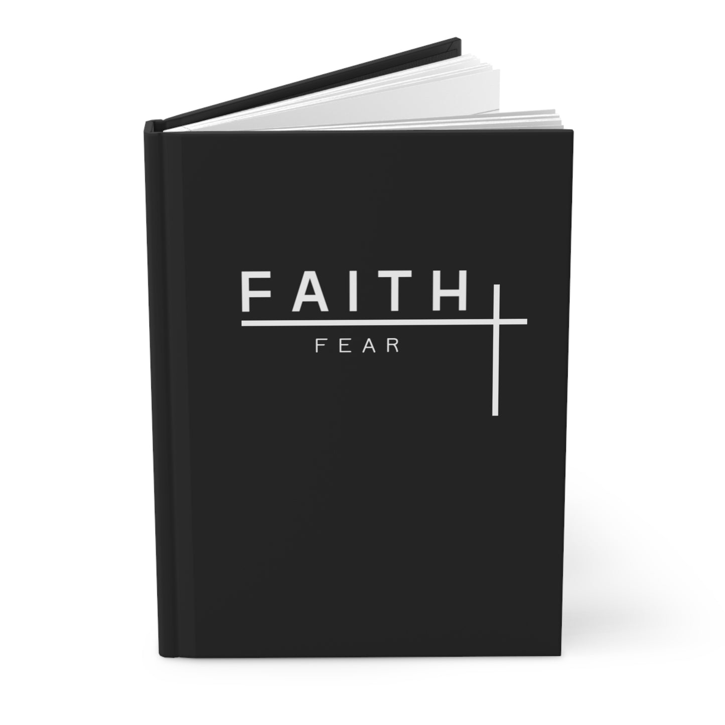 Faith Over Fear Hardcover Journal — "For God Did Not" Inspirational Christian Notebook