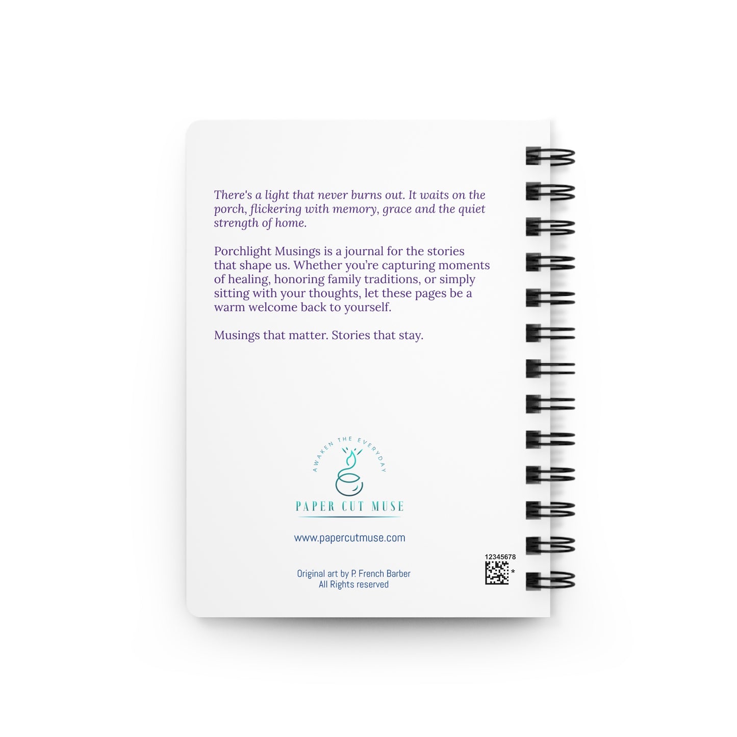 Porchlight Musings Journal – Lined Notebook from the Dwelling Place Collection  Home, Legacy & Reflectio