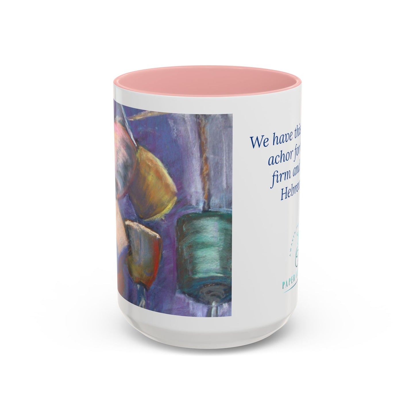 Anchor of Hope Mug – Hebrews 6:19 Scripture | Buoy Pastel Artwork by P. French Barber | Faith-Based Ceramic Cup