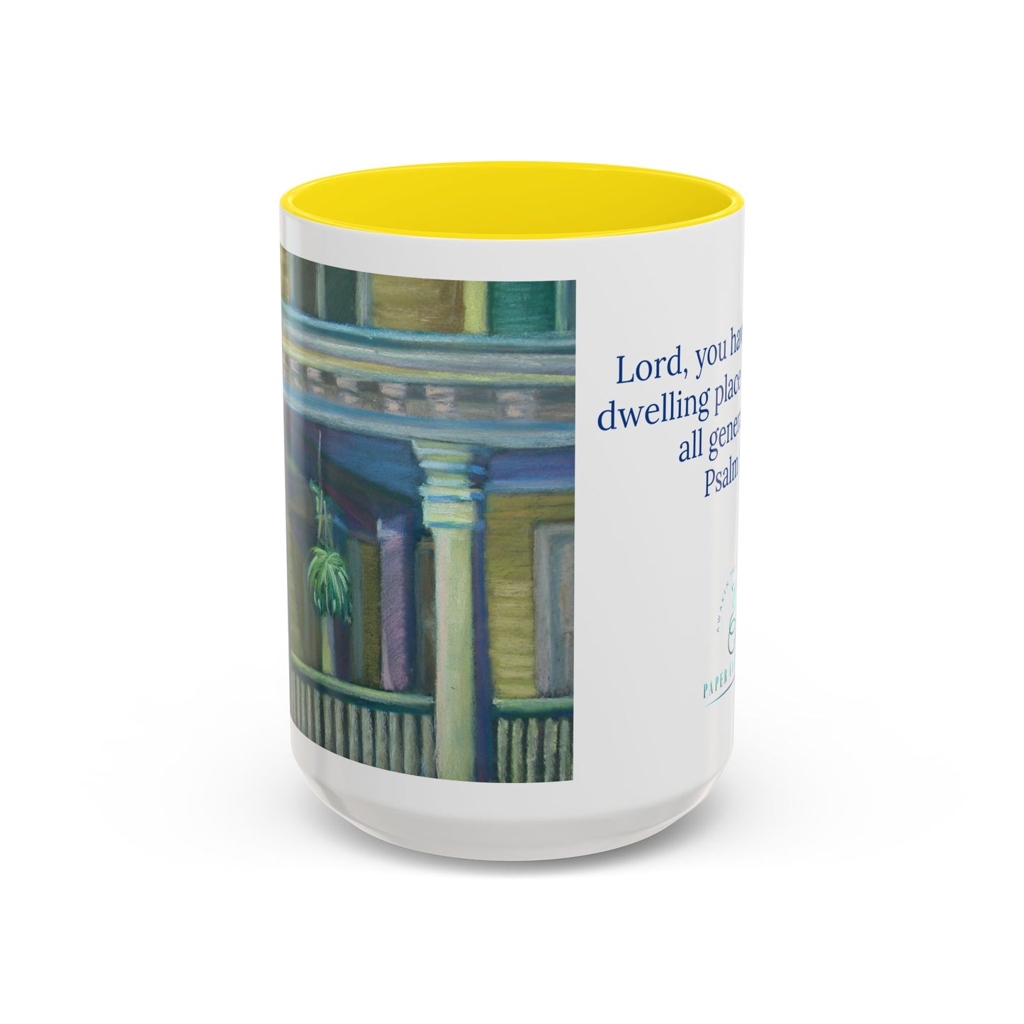 Dwelling Place Mug – Psalm 90:1 Scripture | Original Pastel Artwork by P. French Barber | Faith-Based Ceramic Coffee Cup