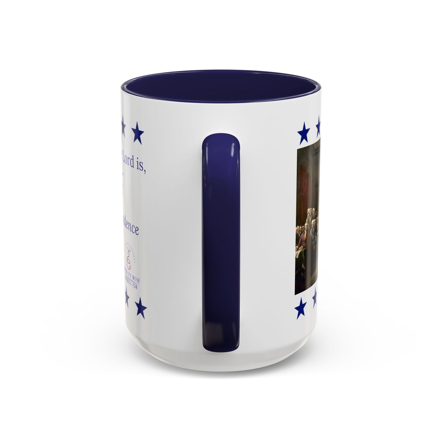Patriotic Quote Accent Coffee Mug — "Where the spirit of the Lord is, there is liberty."