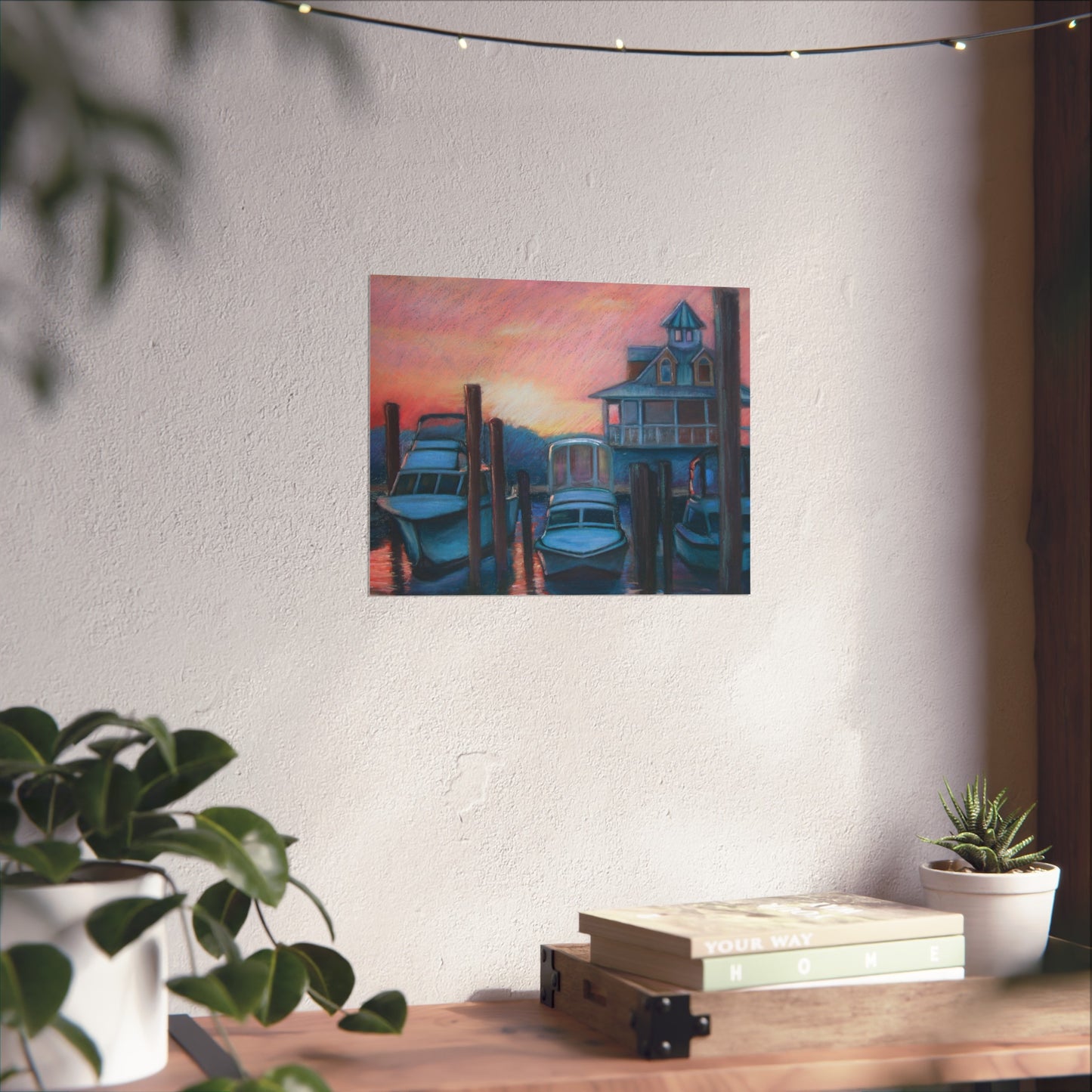 The Mooring Fine Art Poster – Original Pastel Painting by P. French Barber