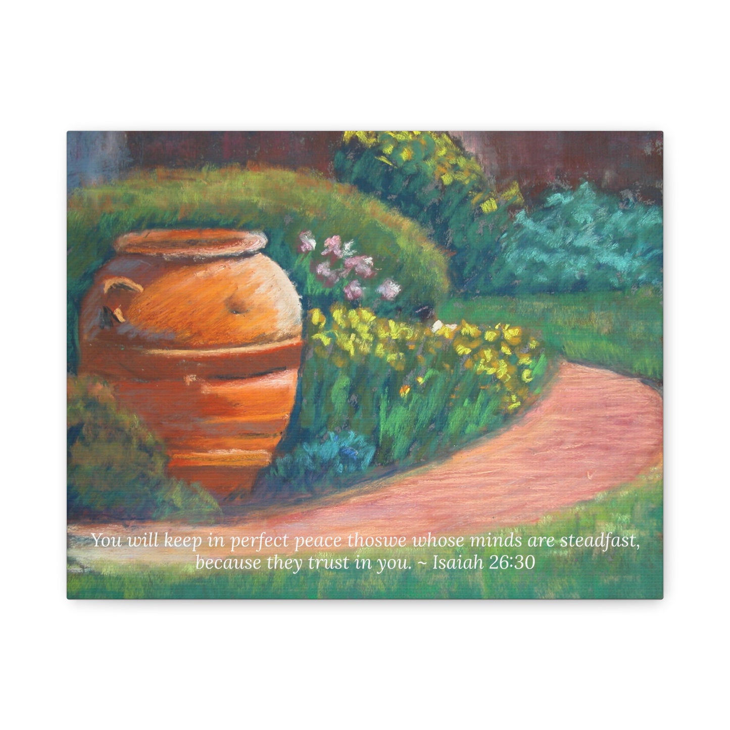 Perfect Peace Wall Hanging – Garden Still Life with Isaiah 26:3  Paper Cut Muse