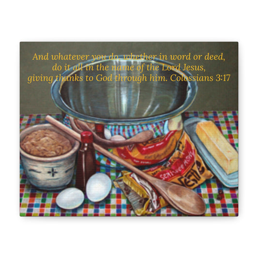 Stirred with Love Canvas – Original Colored Pencil Kitchen Art by P. French Barber  Paper Cut Muse