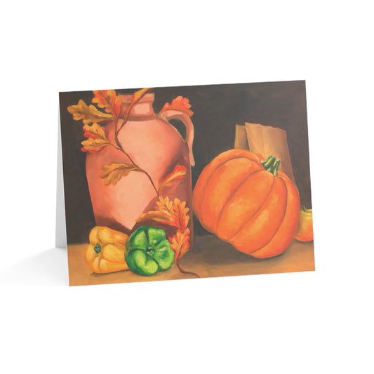 Overflowing Abundance – Autumn Still Life Greeting Card by P. French Barber