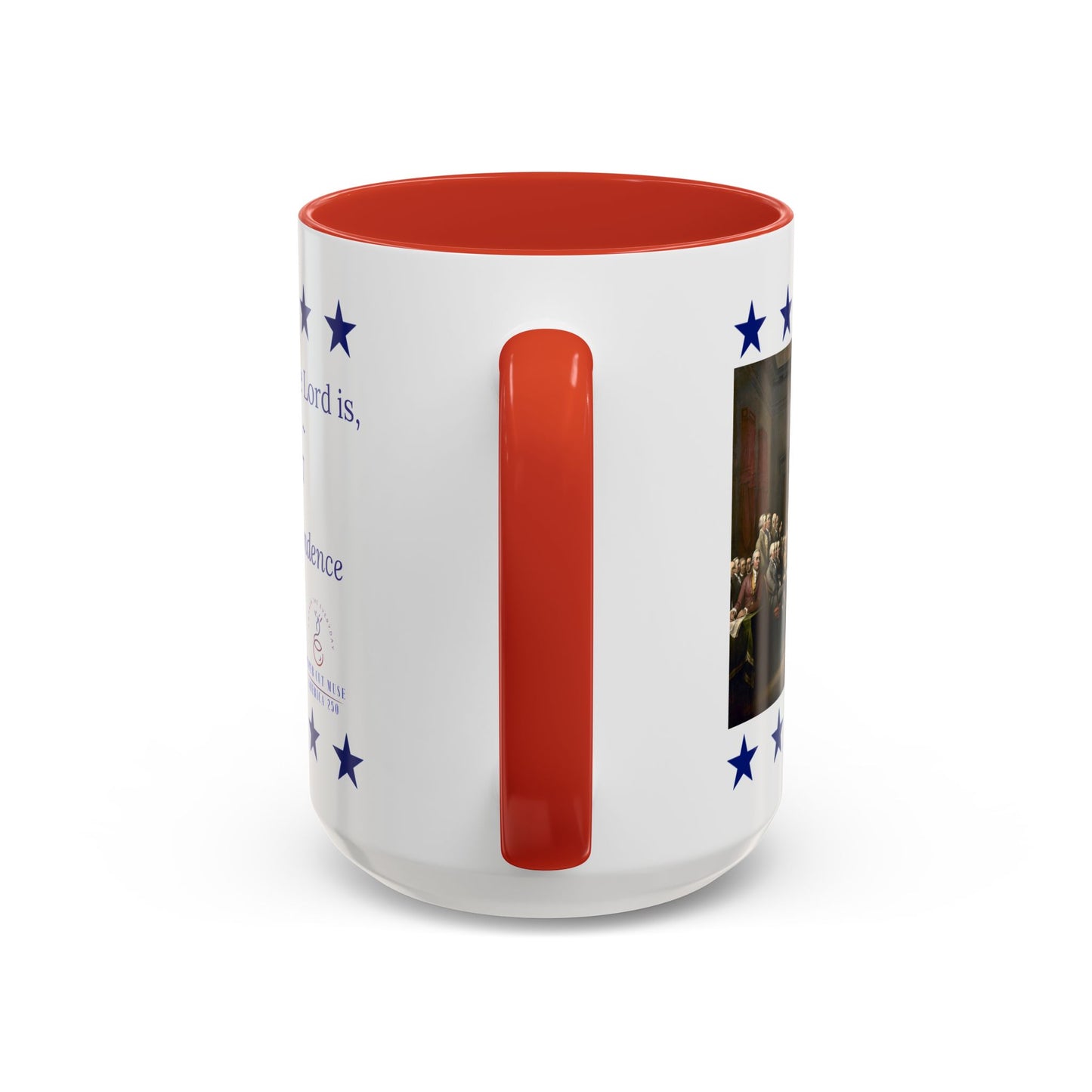Patriotic Quote Accent Coffee Mug — "Where the spirit of the Lord is, there is liberty."
