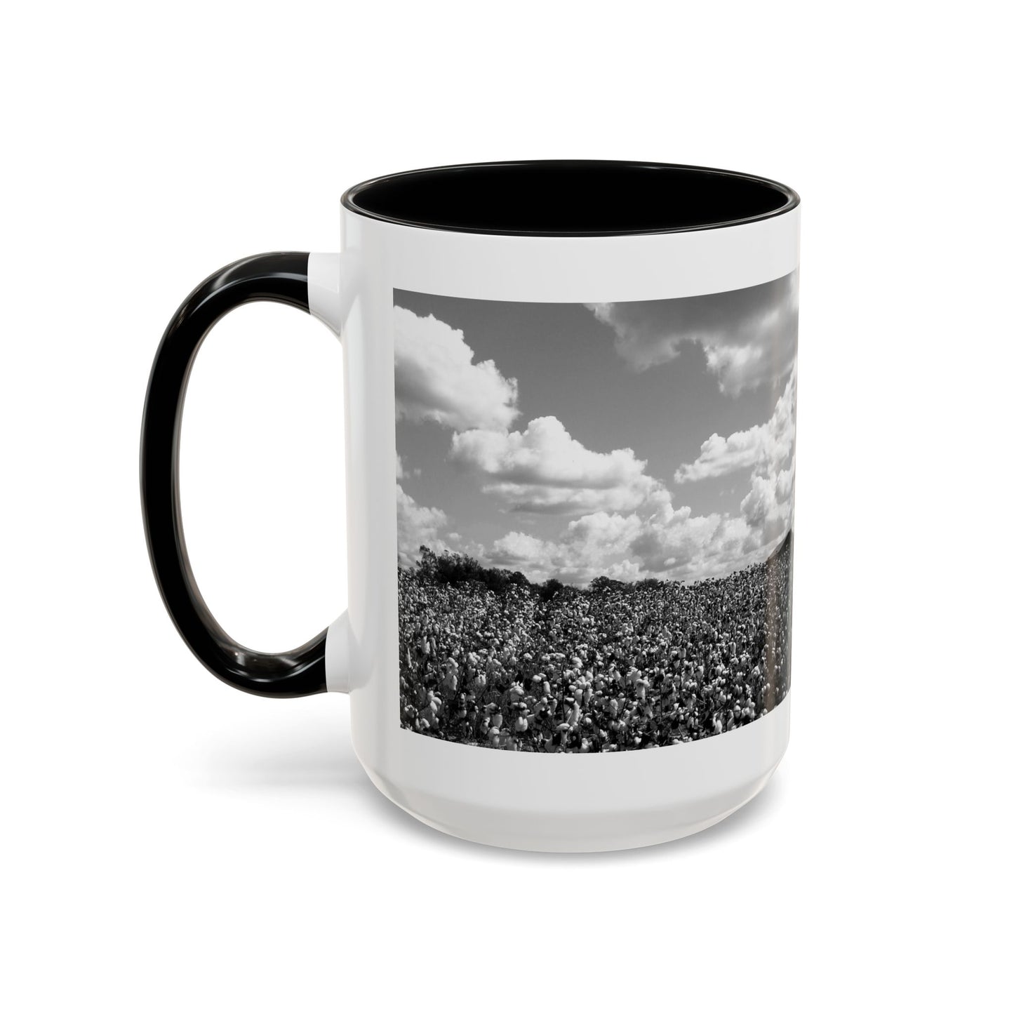 Faithful Harvest Mug – Psalm 126:5 Scripture | Cotton Field Artwork by P. French Barber | Faith-Based Ceramic Coffee Cup