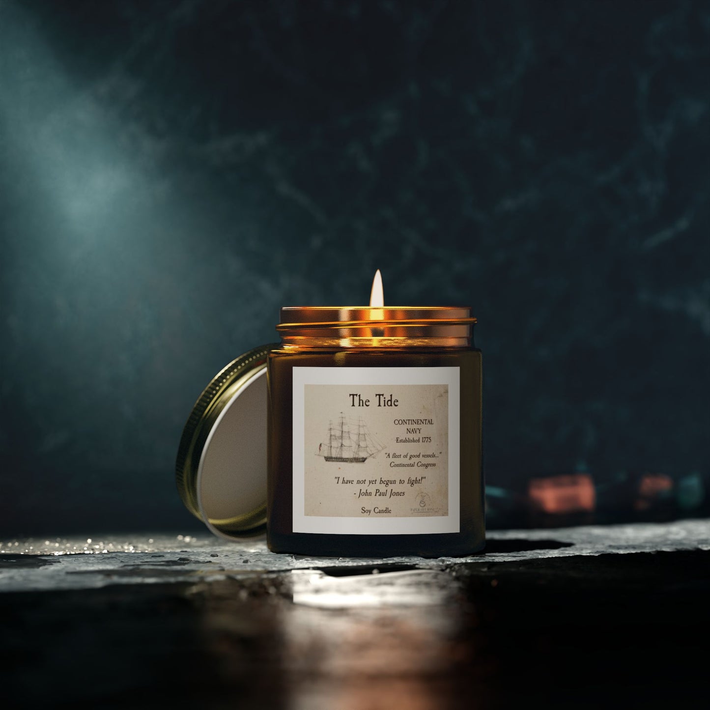 The Tide – Continental Navy Soy Candle  America 250 Collection  Paper Cut Muse