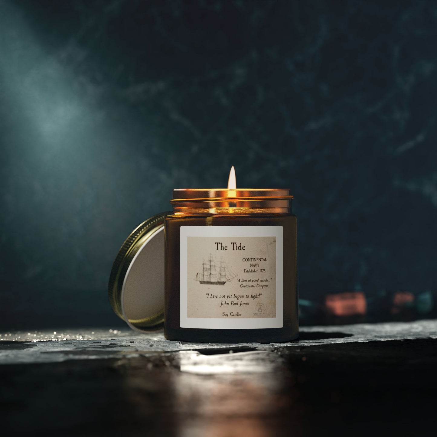 The Tide – Continental Navy Soy Candle  America 250 Collection  Paper Cut Muse