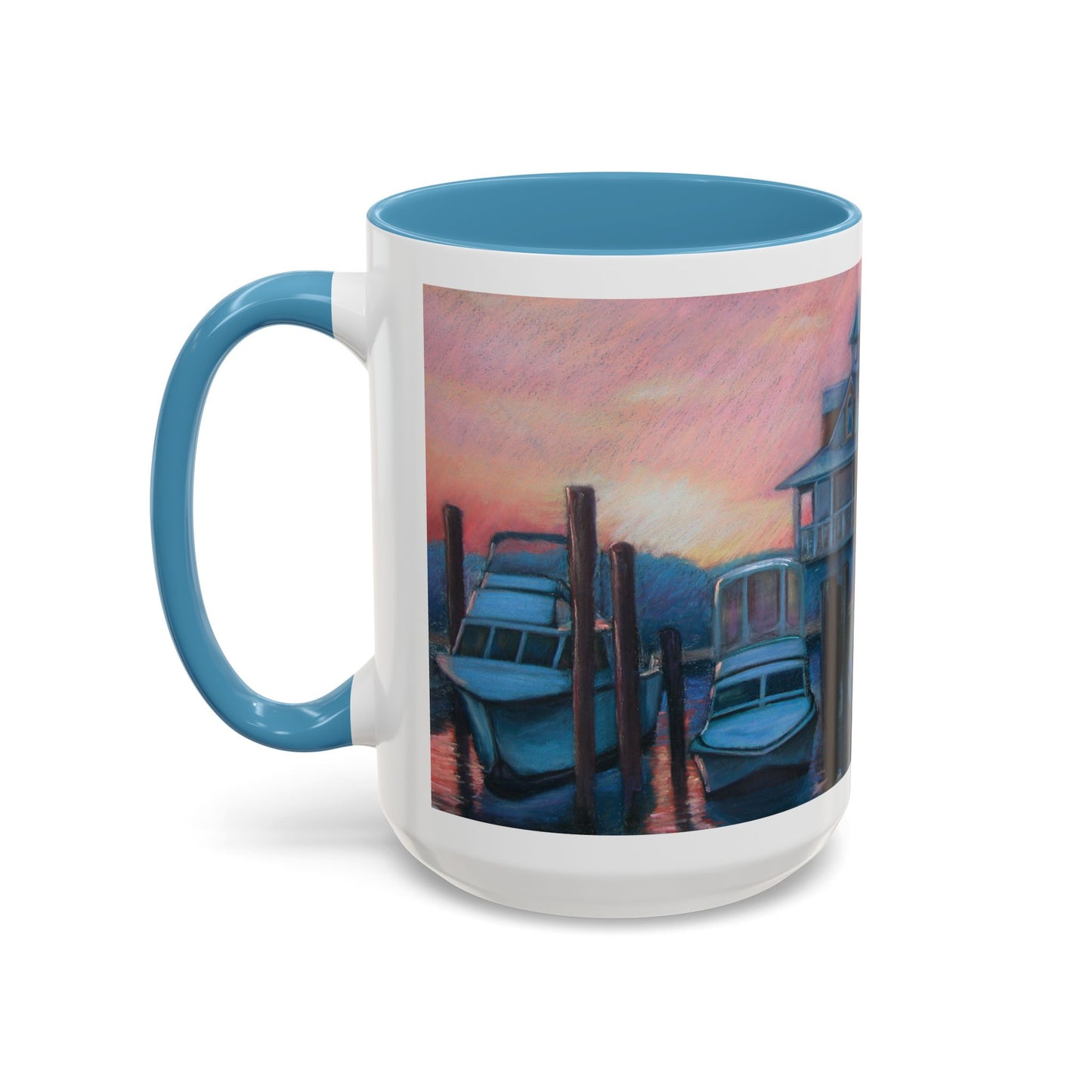 The Mooring Mug – Psalm 107:29 Scripture | Original Pastel Artwork by P. French Barber | Faith-Based Ceramic Cup
