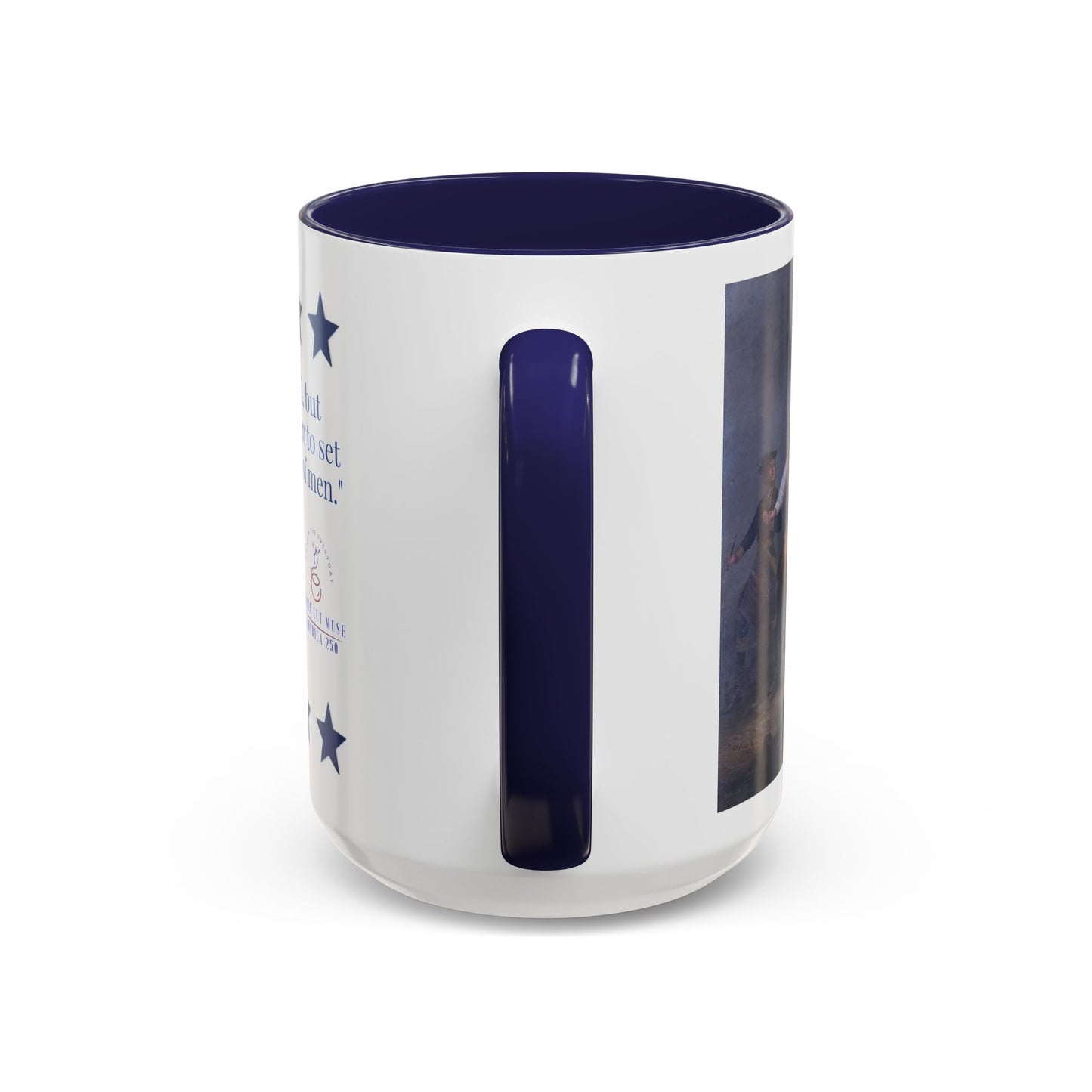 Spirit of ’76 Patriotic Coffee Mug – Samuel Adams Quote – America 250 Commemorative Gift by Paper Cut Muse