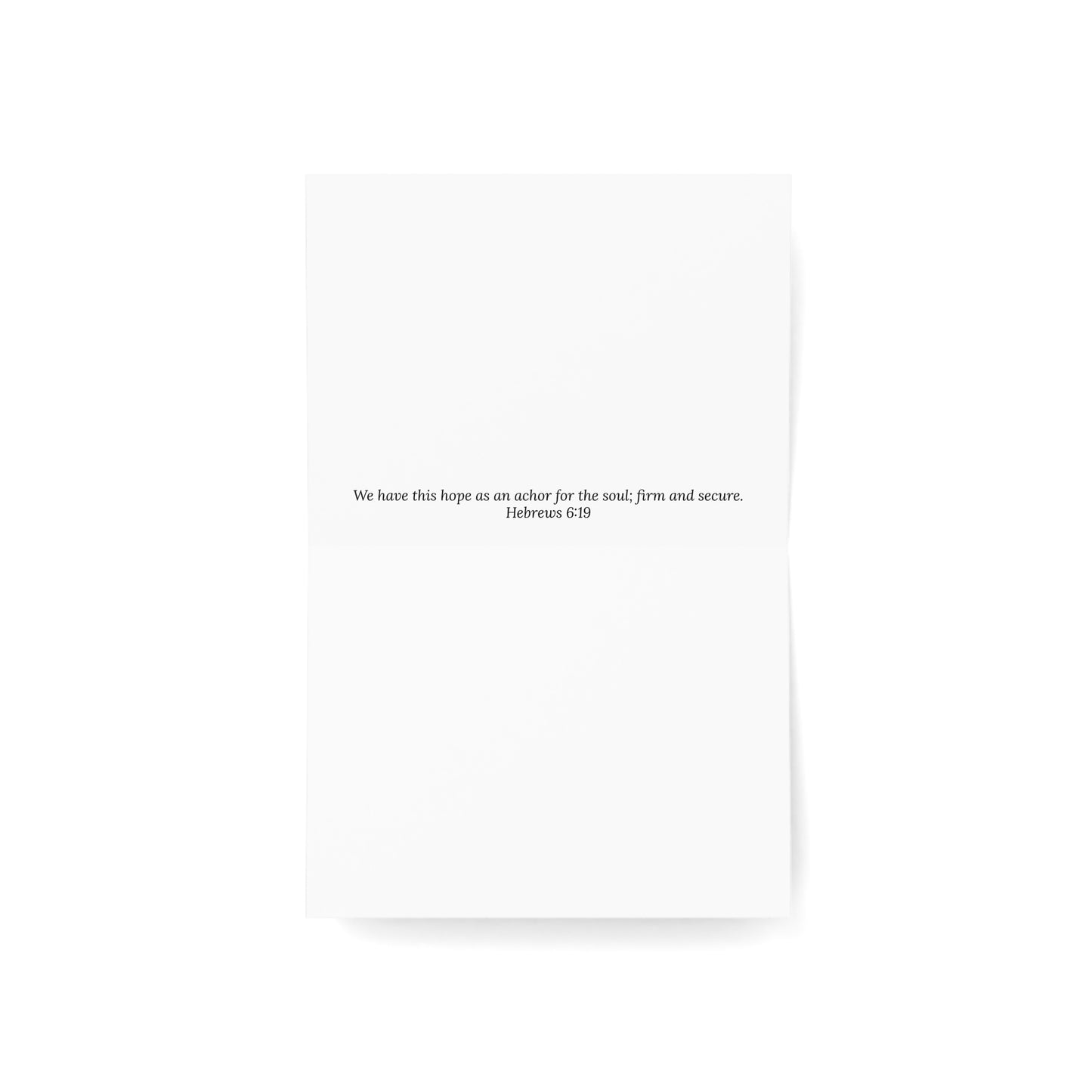 Anchor of Hope Greeting Card – Hebrews 6:19 Scripture Original Art by P. French Barber