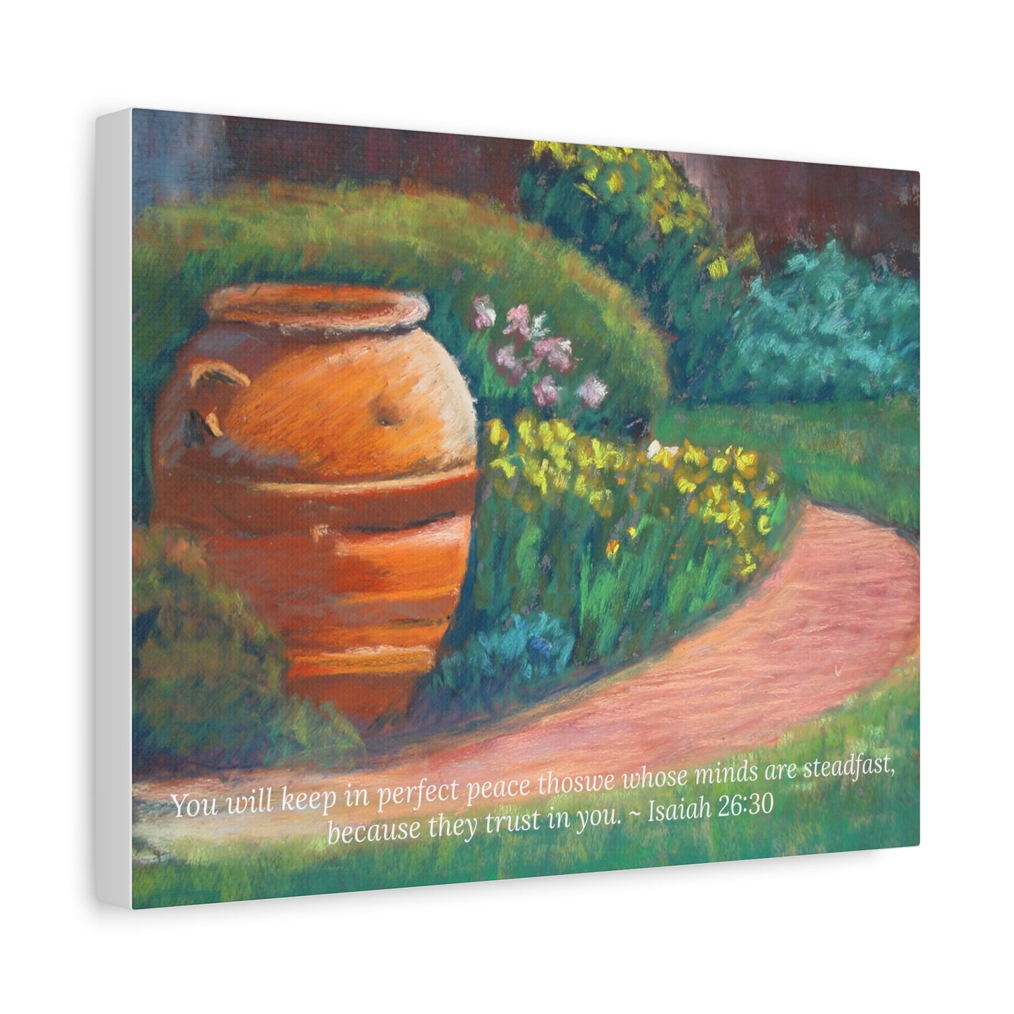 Perfect Peace Wall Hanging – Garden Still Life with Isaiah 26:3  Paper Cut Muse