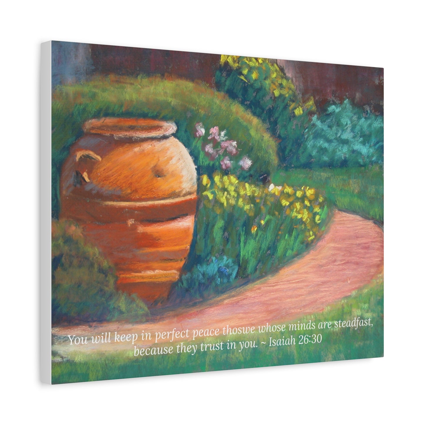 Perfect Peace Wall Hanging – Garden Still Life with Isaiah 26:3  Paper Cut Muse