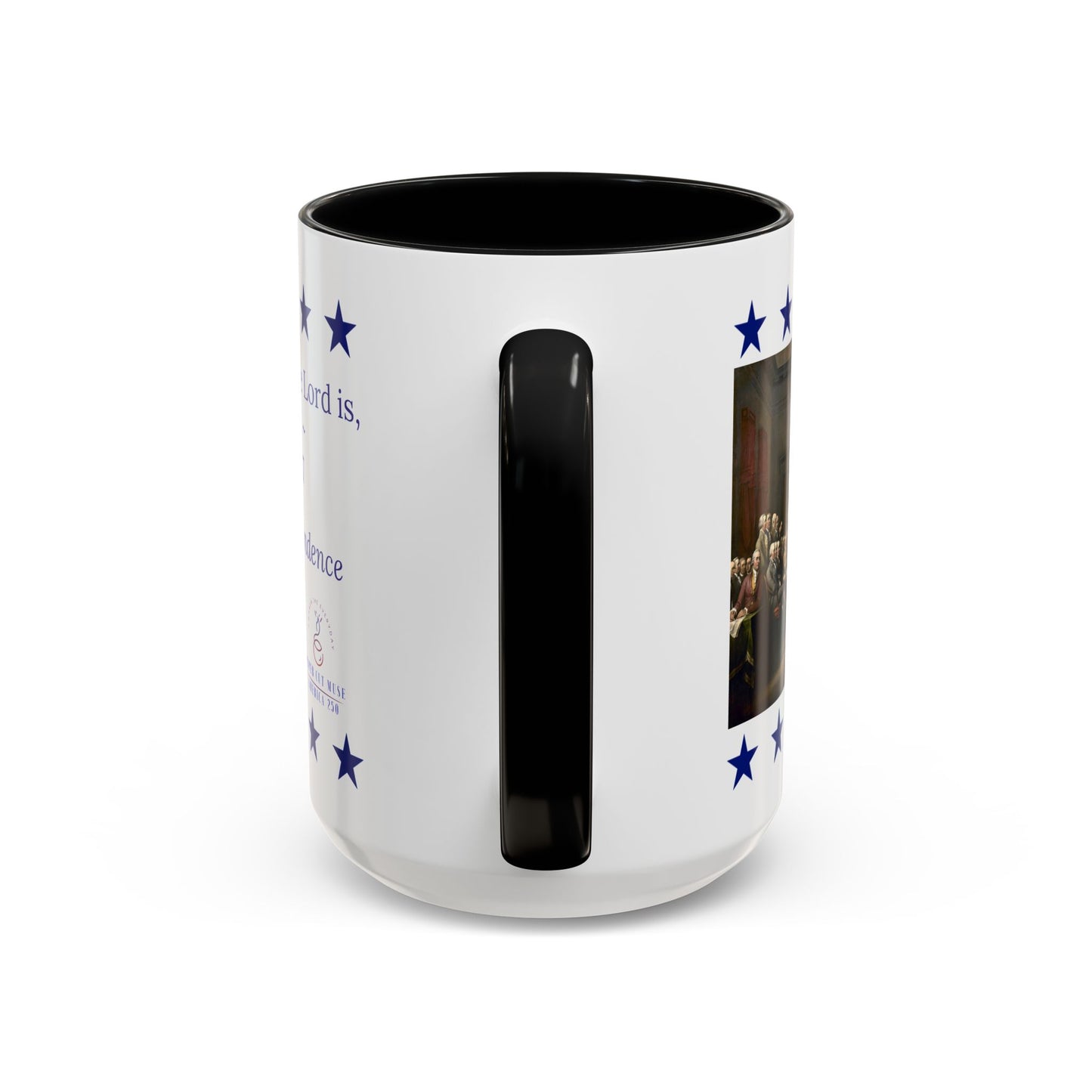 Patriotic Quote Accent Coffee Mug — "Where the spirit of the Lord is, there is liberty."