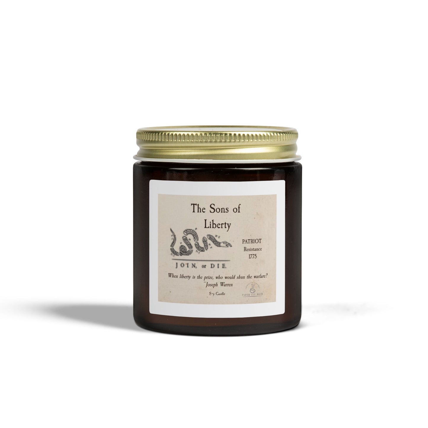 The Sons of Liberty – Patriot Resistance Soy Candle  America 250 Collection  Paper Cut Muse