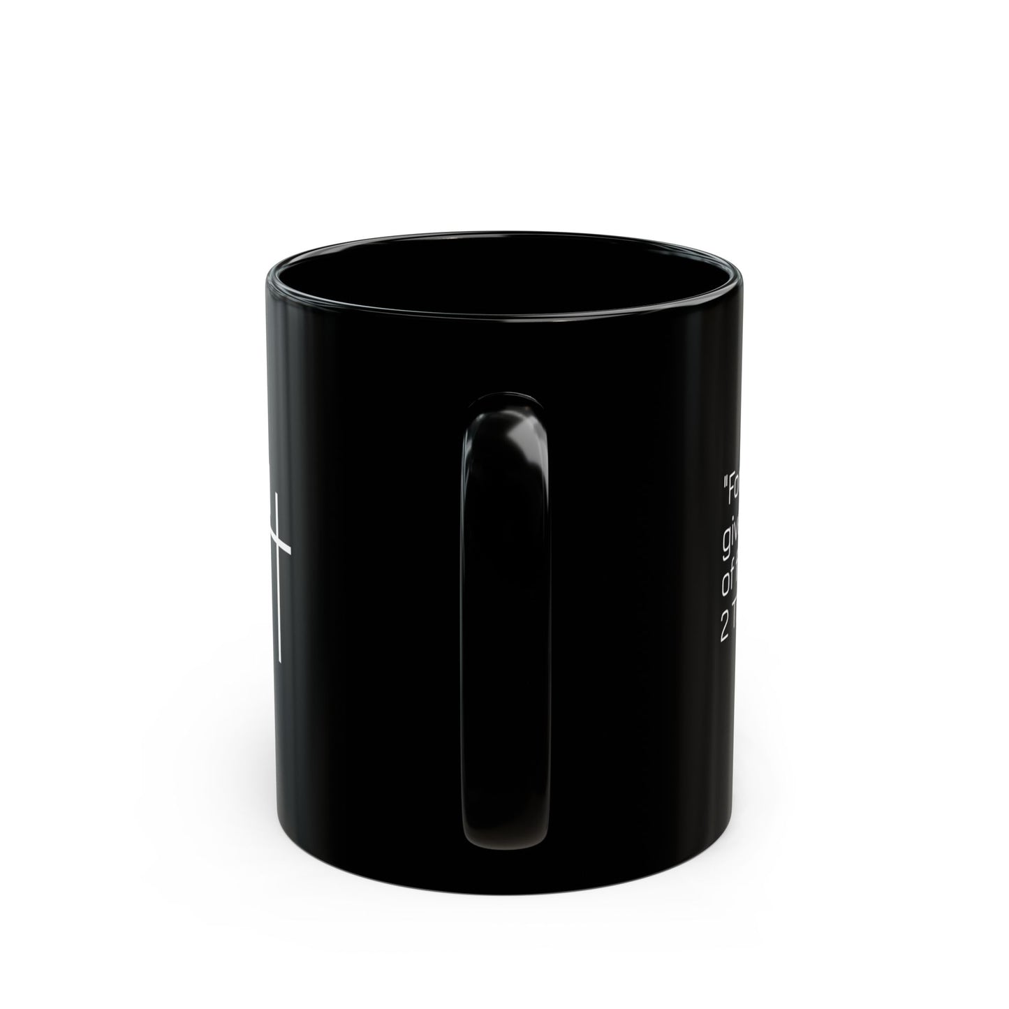 Faith Over Fear Black Ceramic Mug — Inspirational Christian Coffee Cup (11oz/15oz)