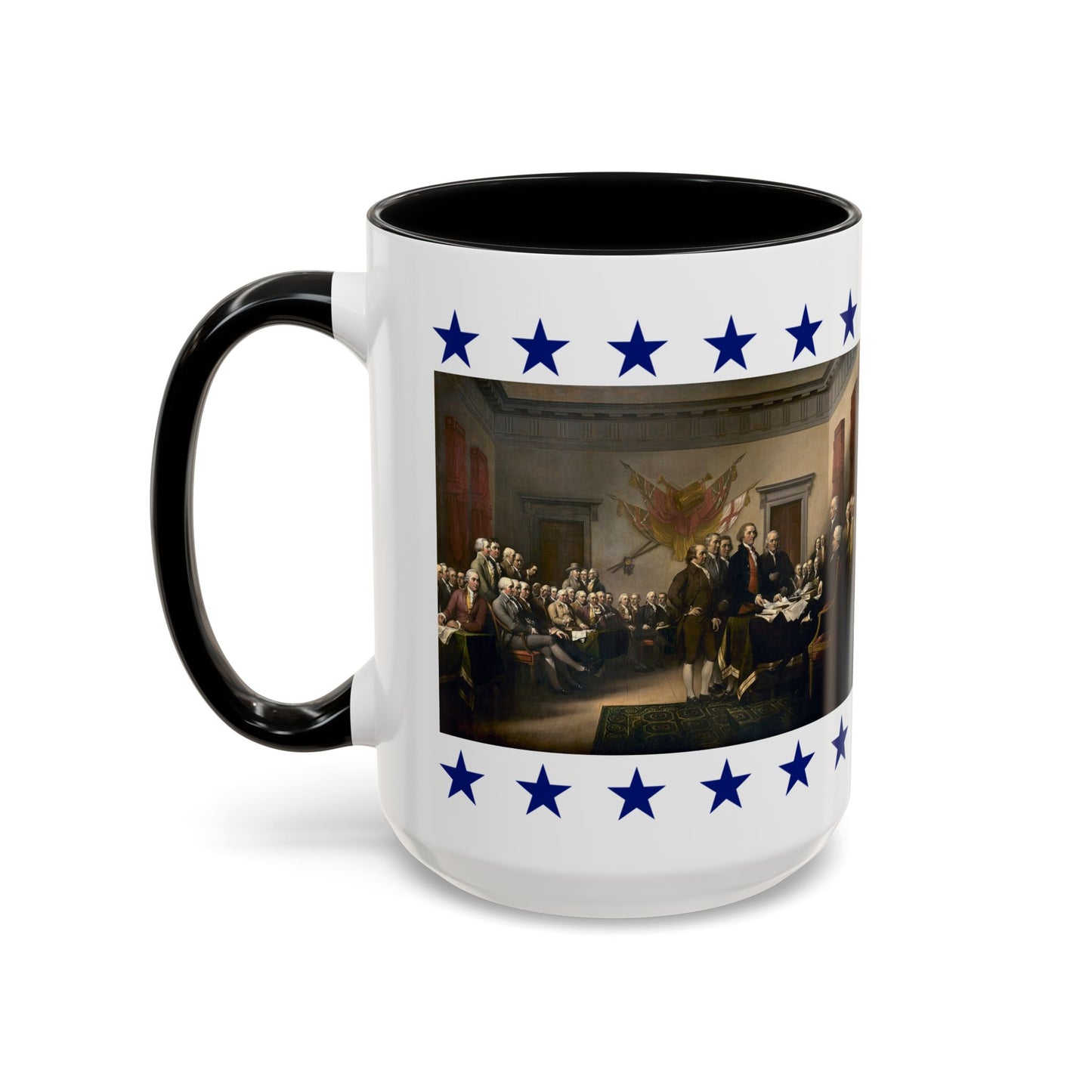Patriotic Quote Accent Coffee Mug — "Where the spirit of the Lord is, there is liberty."