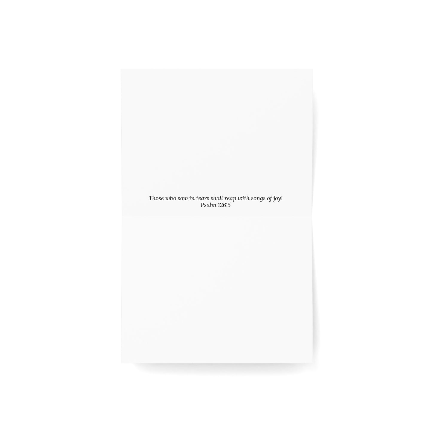 Faithful Harvest Greeting Card – Psalm 126:5 Scripture | Cotton Field Photograph by P. French Barber