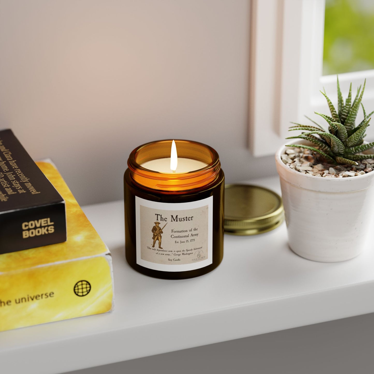 The Muster – Continental Army Soy Candle  America 250 Collection  Paper Cut Muse