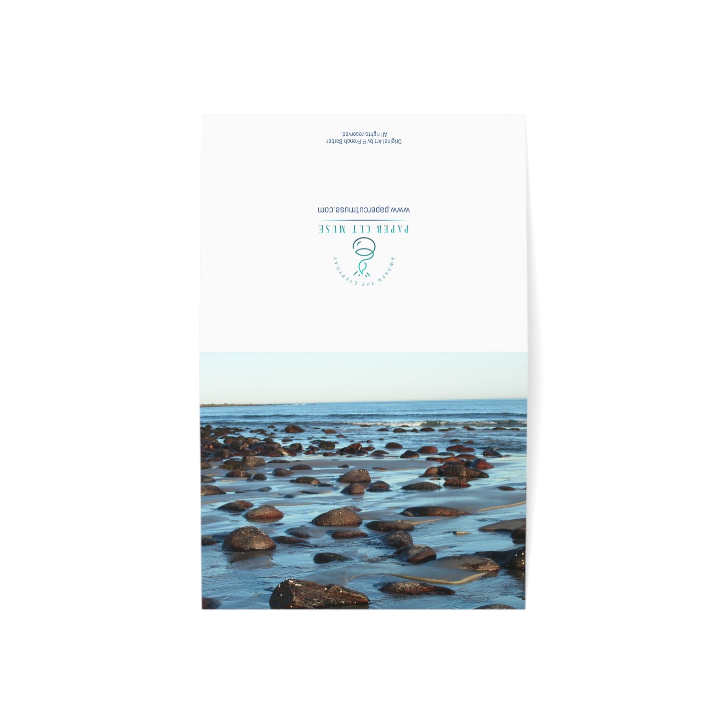 Greater Than the Waves Greeting Card – Psalm 93:4 Scripture  Coastal Photography by P. French Barber