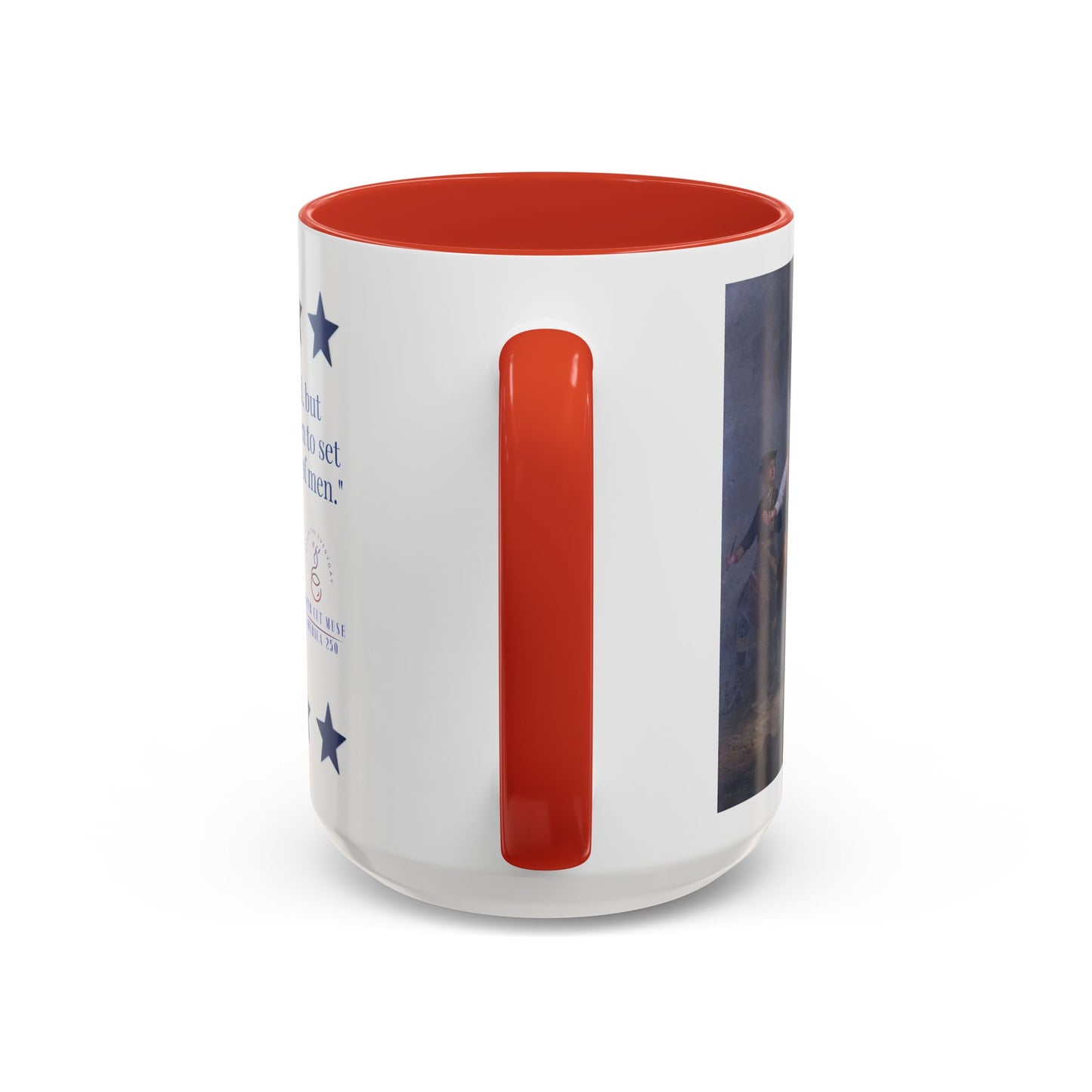 Spirit of ’76 Patriotic Coffee Mug – Samuel Adams Quote – America 250 Commemorative Gift by Paper Cut Muse