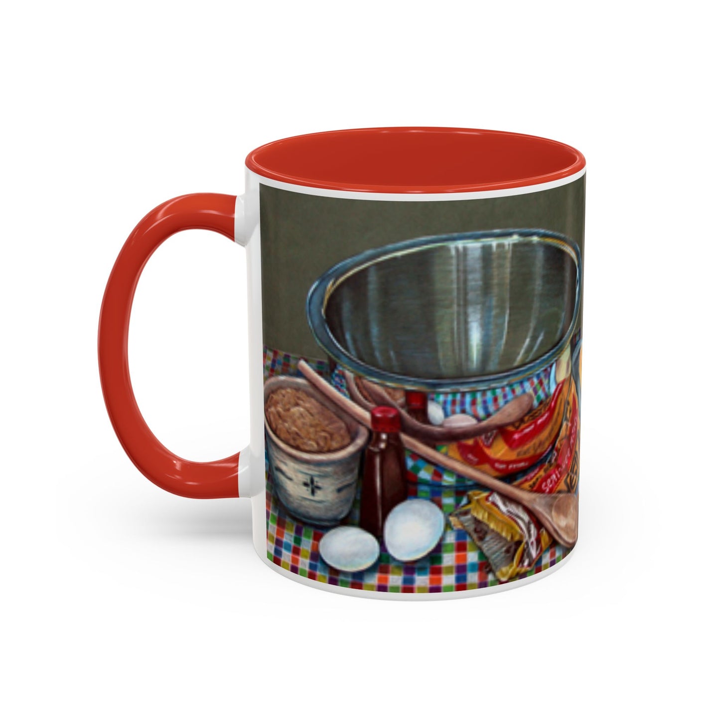 Stirred with Love Mug – Colossians 3:17 Scripture | Original Kitchen Illustration by P. French Barber | Faith-Based Ceramic Cup