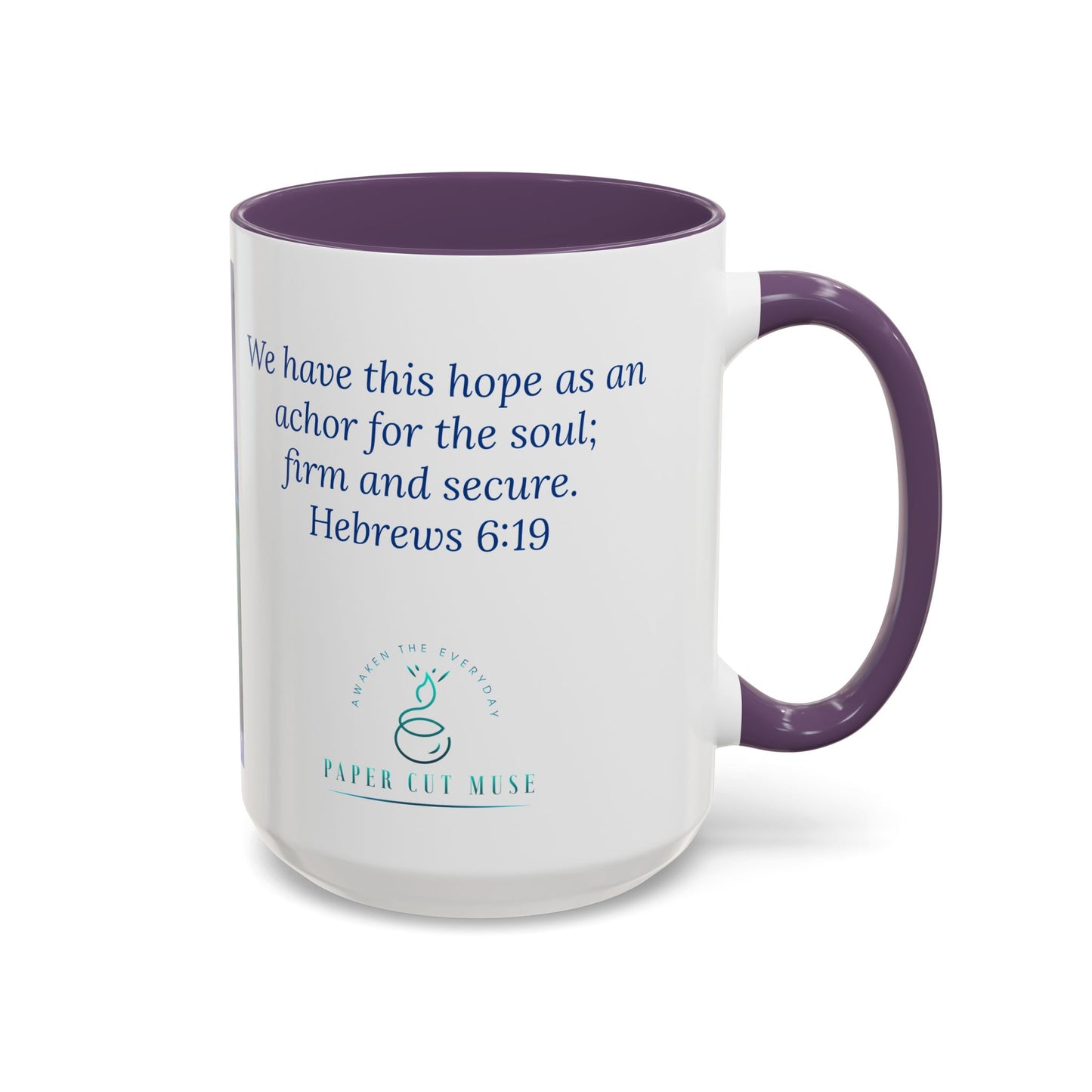 Anchor of Hope Mug – Hebrews 6:19 Scripture | Buoy Pastel Artwork by P. French Barber | Faith-Based Ceramic Cup