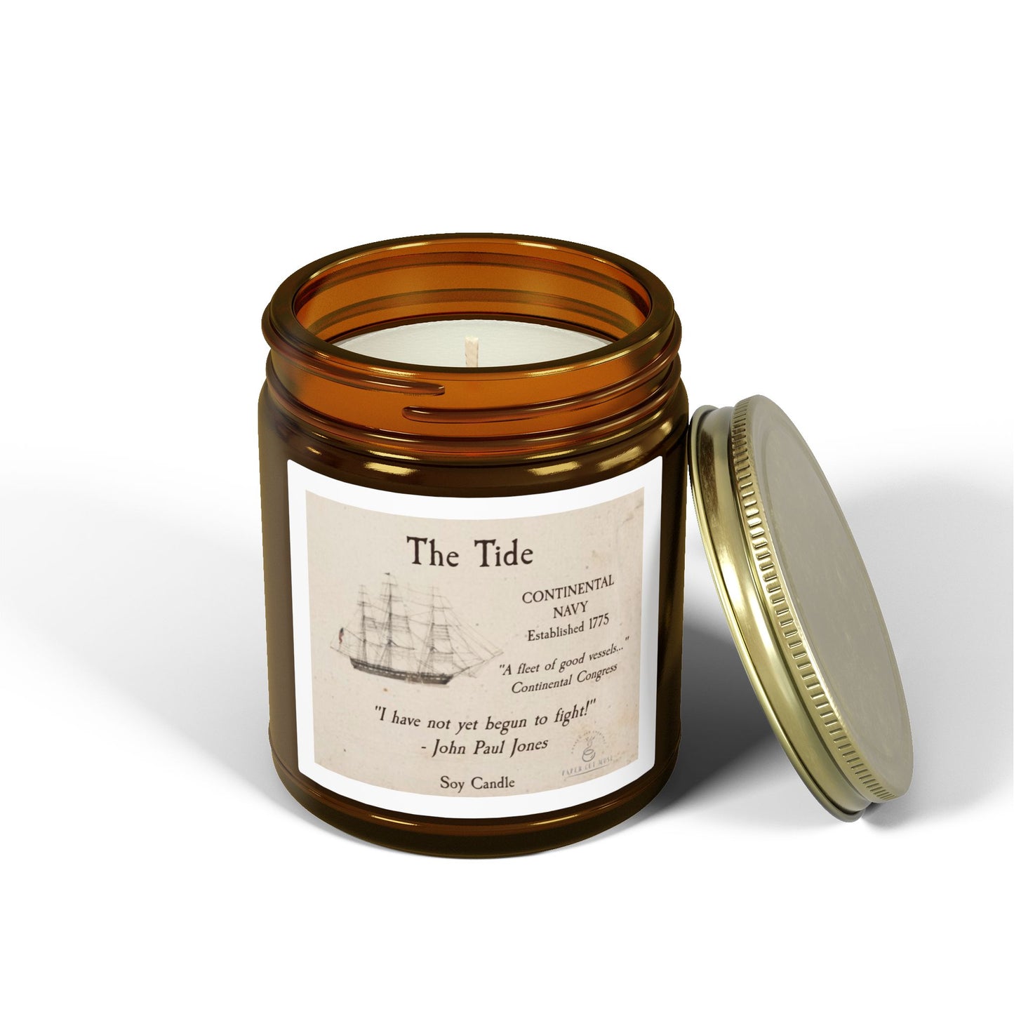The Tide – Continental Navy Soy Candle  America 250 Collection  Paper Cut Muse