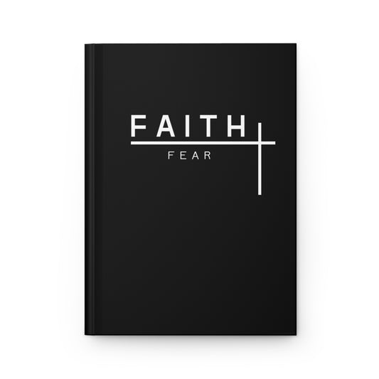 Faith Over Fear Hardcover Journal — "For God Did Not" Inspirational Christian Notebook