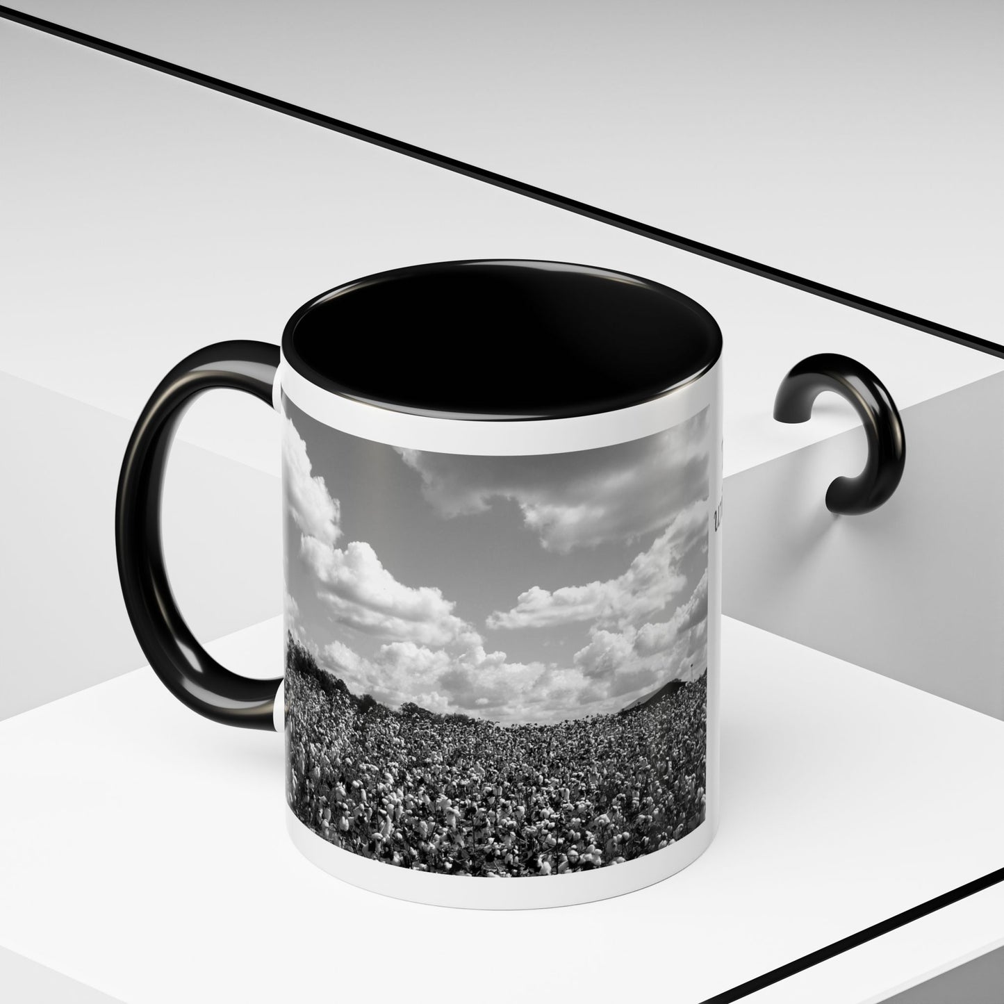 Faithful Harvest Mug – Psalm 126:5 Scripture | Cotton Field Artwork by P. French Barber | Faith-Based Ceramic Coffee Cup